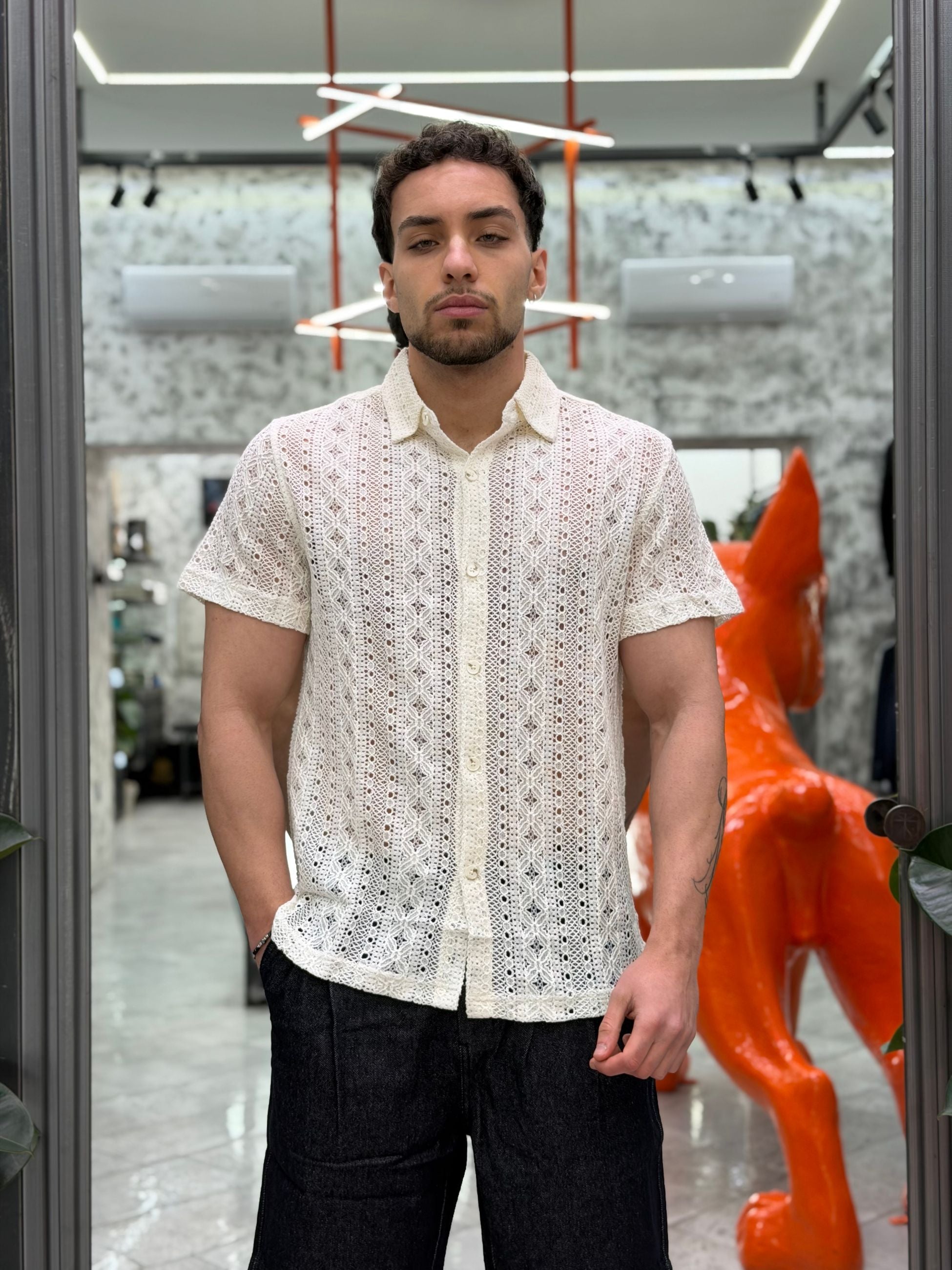 POLO CAMICIA RICAMATA MANICA CORTA - REGULAR FIT GL6013OD.BIA