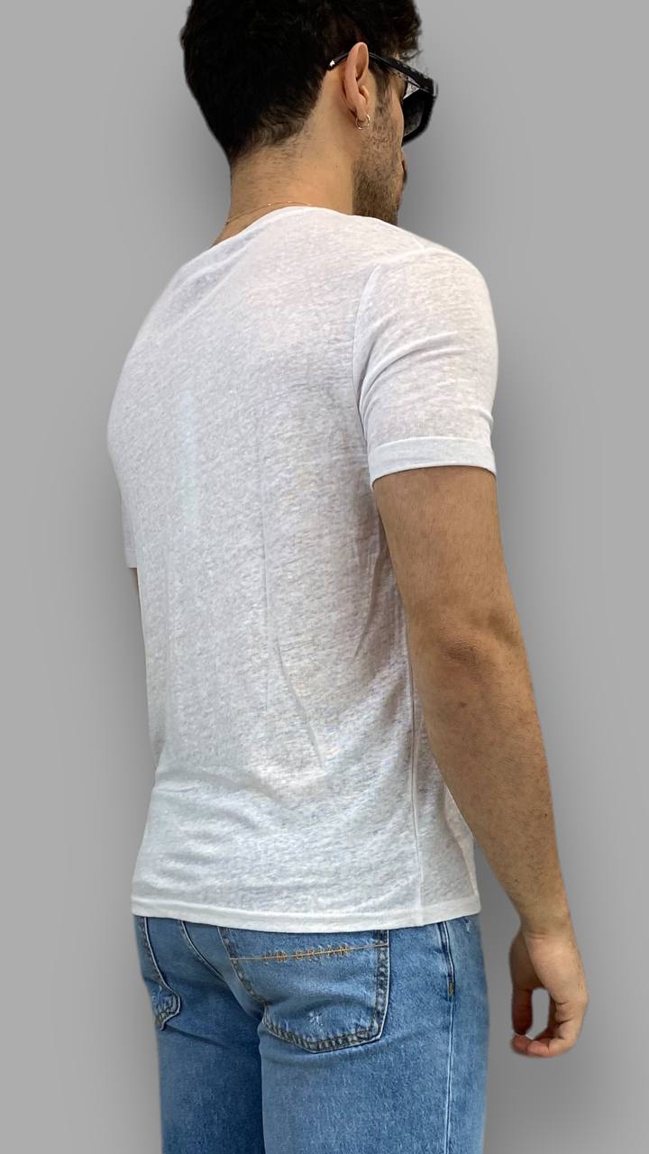 T-SHIRT BASIC IN 100% LINO - REGULAR FIT