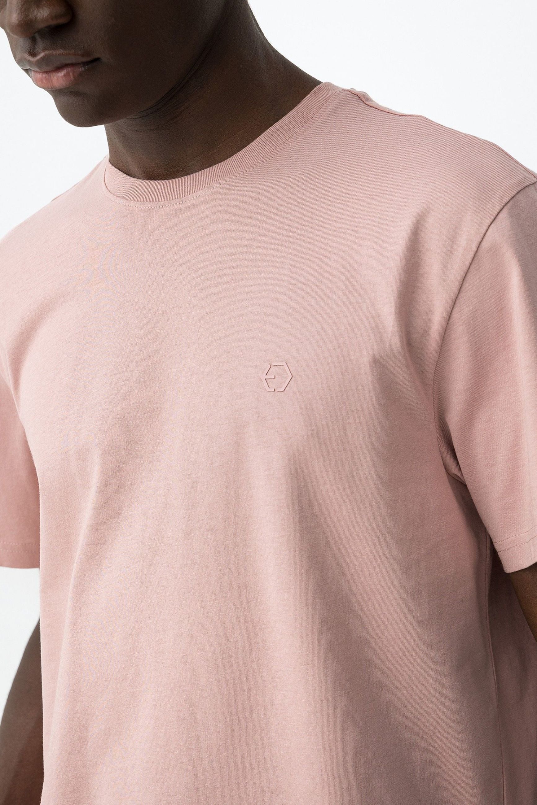 T-SHIRT BARTON BASIC IN 100% COTONE CON LOGO LATO CUORE - REGULAR FIT 10048304.ROSA