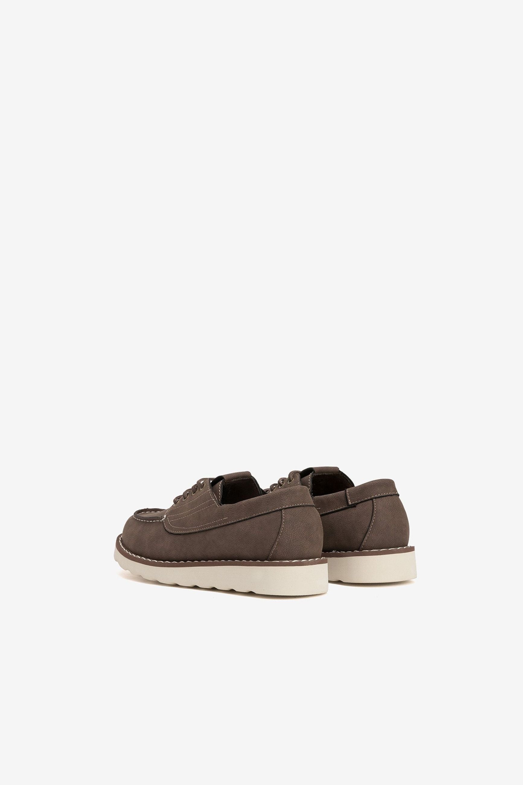 SCARPE DA BARCA IN ECOPELLE CON LACCI E SUOLA IN CONTRASTO 10064772