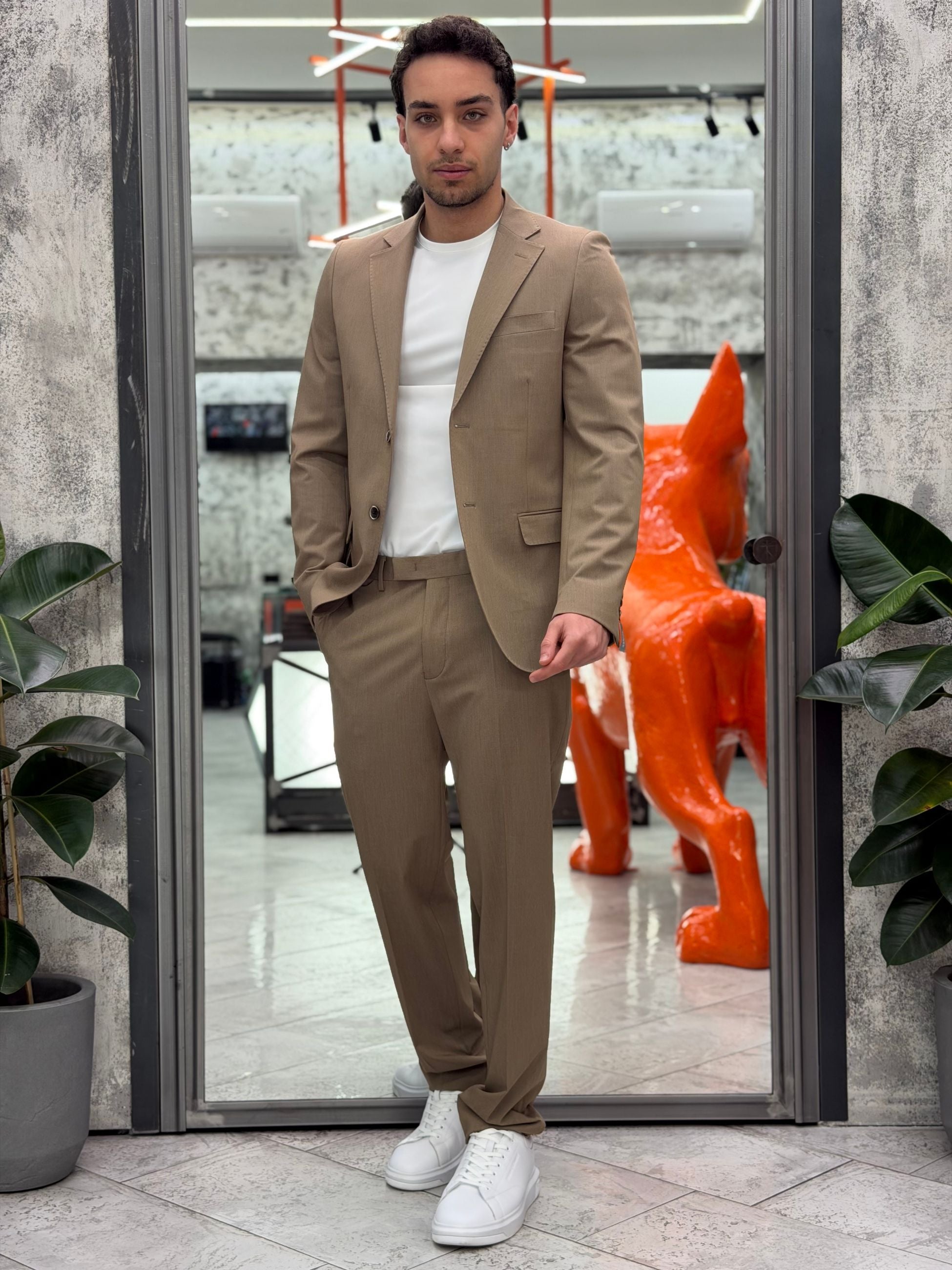 ABITO COMPLETO CON GIACCA MONOPETTO E PANTALONE REGULAR ABE47SS.FAN