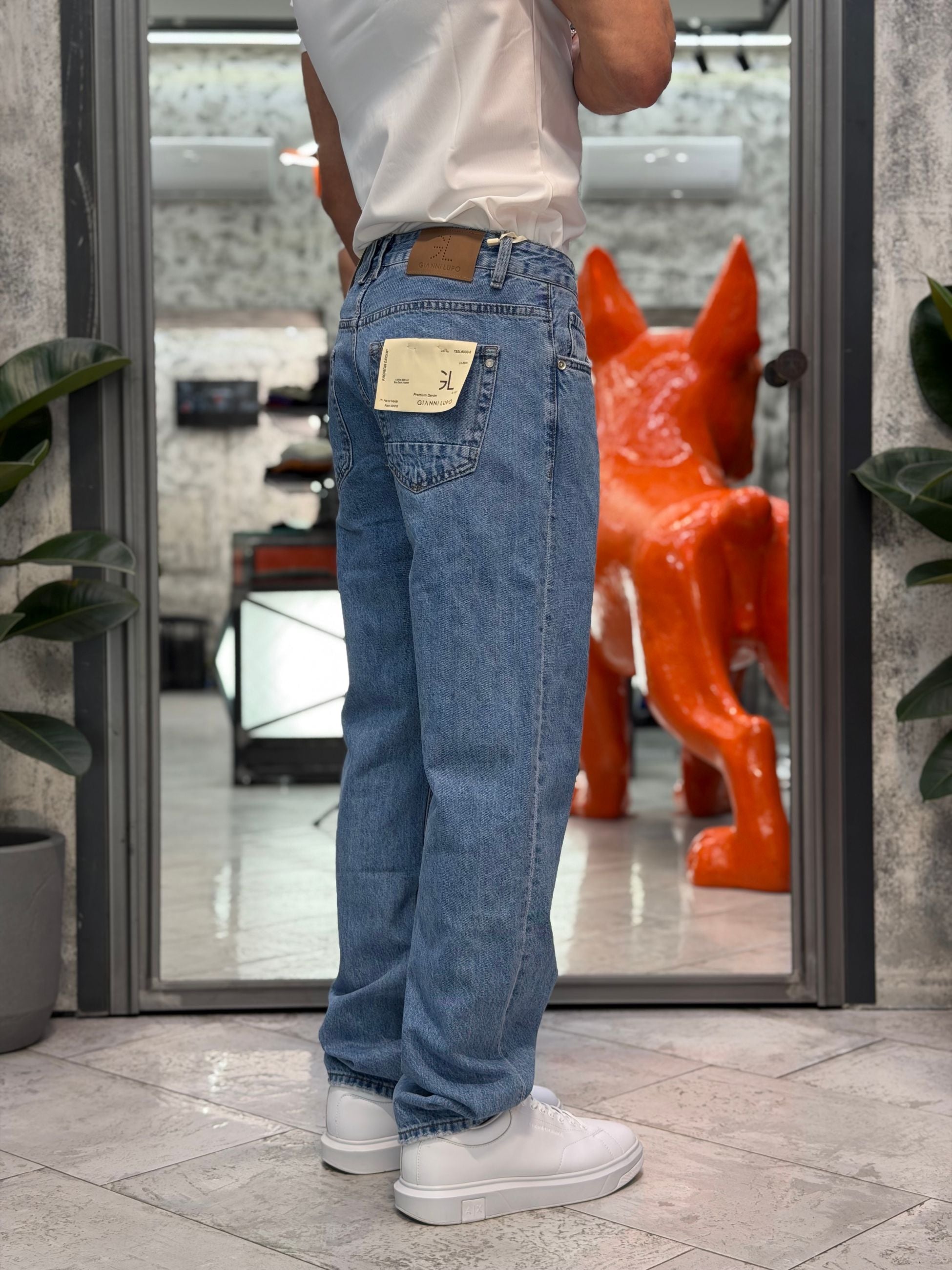 JEANS ALEX 5 TASCHE MEDIUM WASH - STRAIGHT LEG (GAMBA DRITTA) GL6395Q