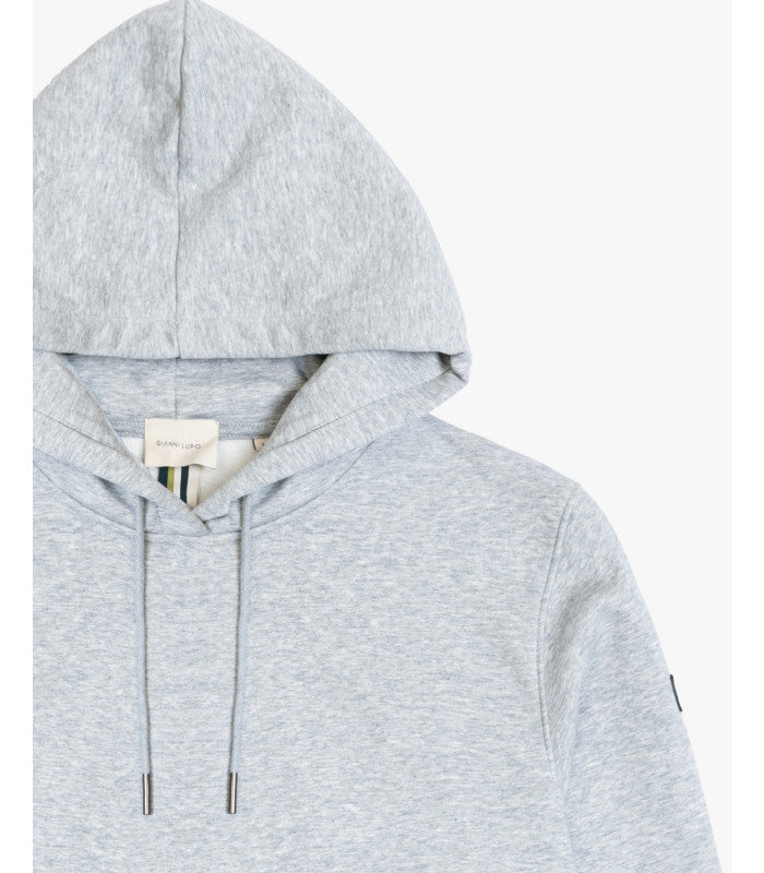 FELPA BASIC CON CAPPUCCIO E TASCONE FRONTALE - REGULAR FIT GL2242F-F25.GRI