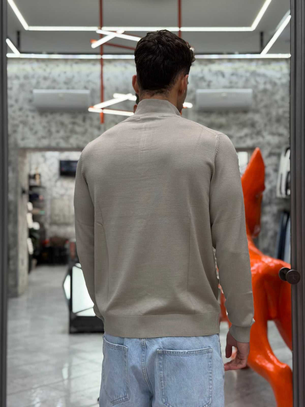 MAGLIA MEZZA ZIP FINEZZA 12 IN MORBIDA VISCOSA - SLIM FIT MK9900018.TAU