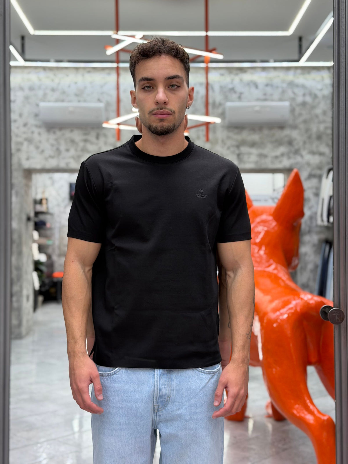 T-SHIRT NO STIRO IN TESSUTO SUPER STRETCH - SLIM FIT MK2910095.NER