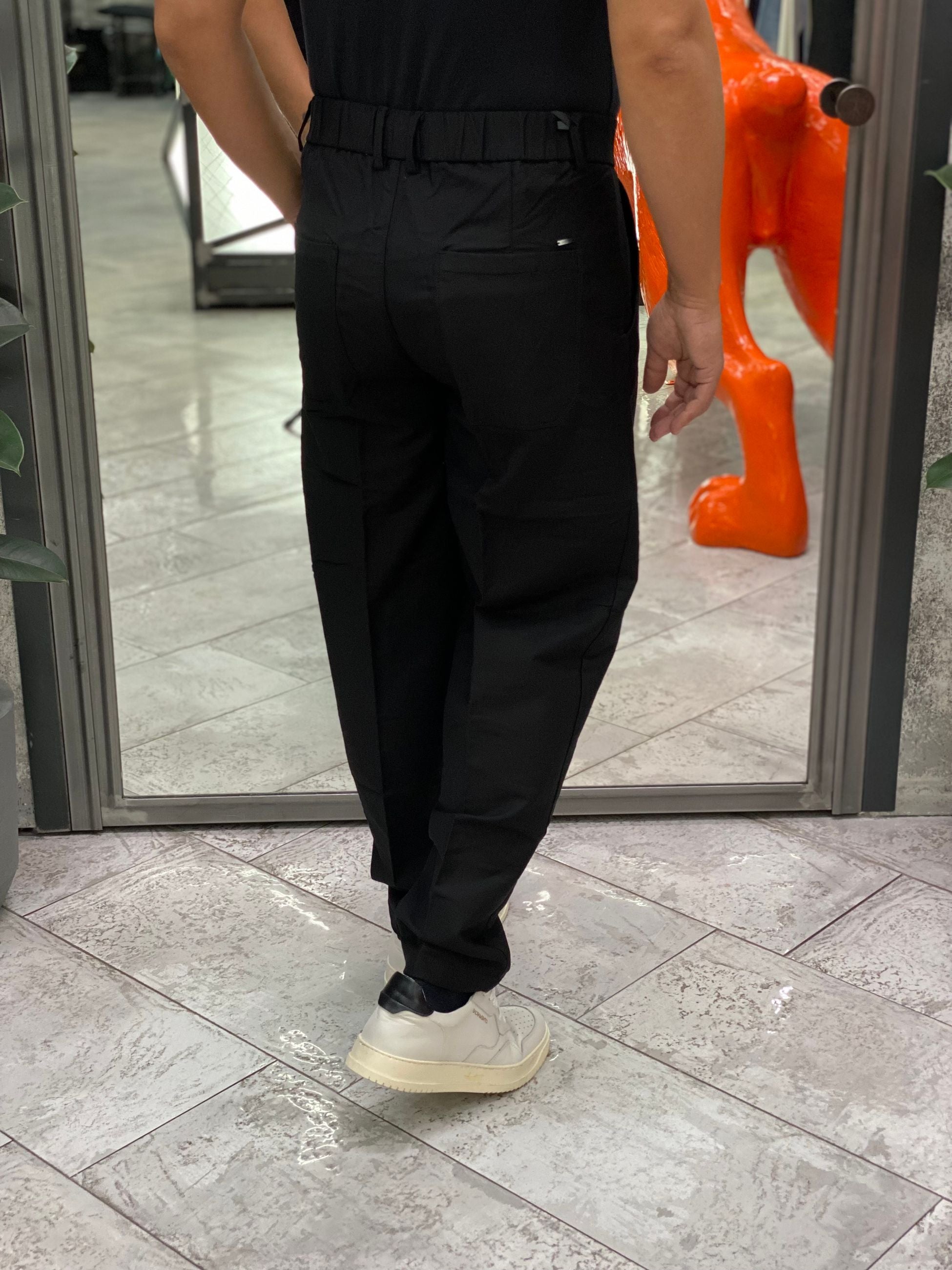 PANTALACCIO CON CHIUSURA BOTTONE E TASCA AMERICA - RELAXED FIT GL5203BD.NER