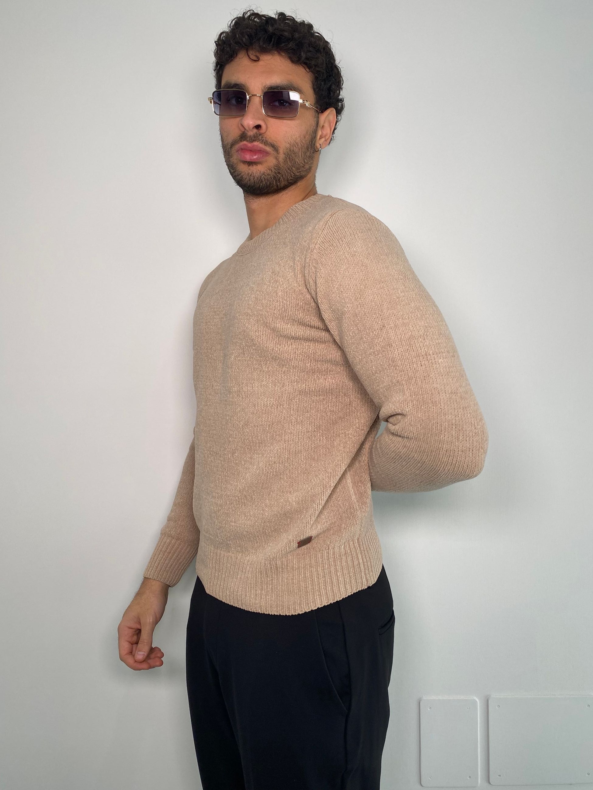 MAGLIA GIROCOLLO BASIC IN MORBIDA CINIGLIA - SLIM FIT