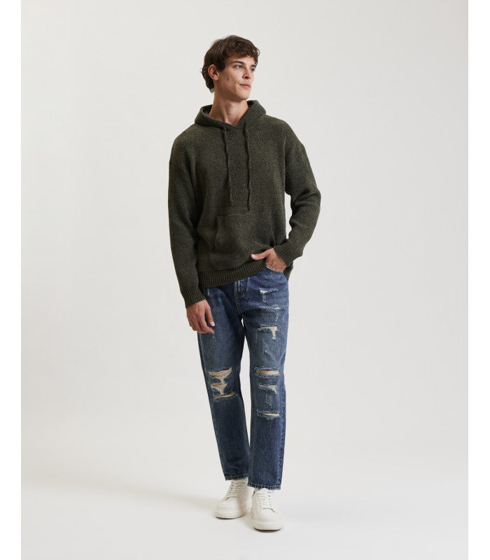 JEANS MIKE 5 TASCHE CON STRAPPI EVIDENTI - CARROT CROPPED FIT GL622Y-F25