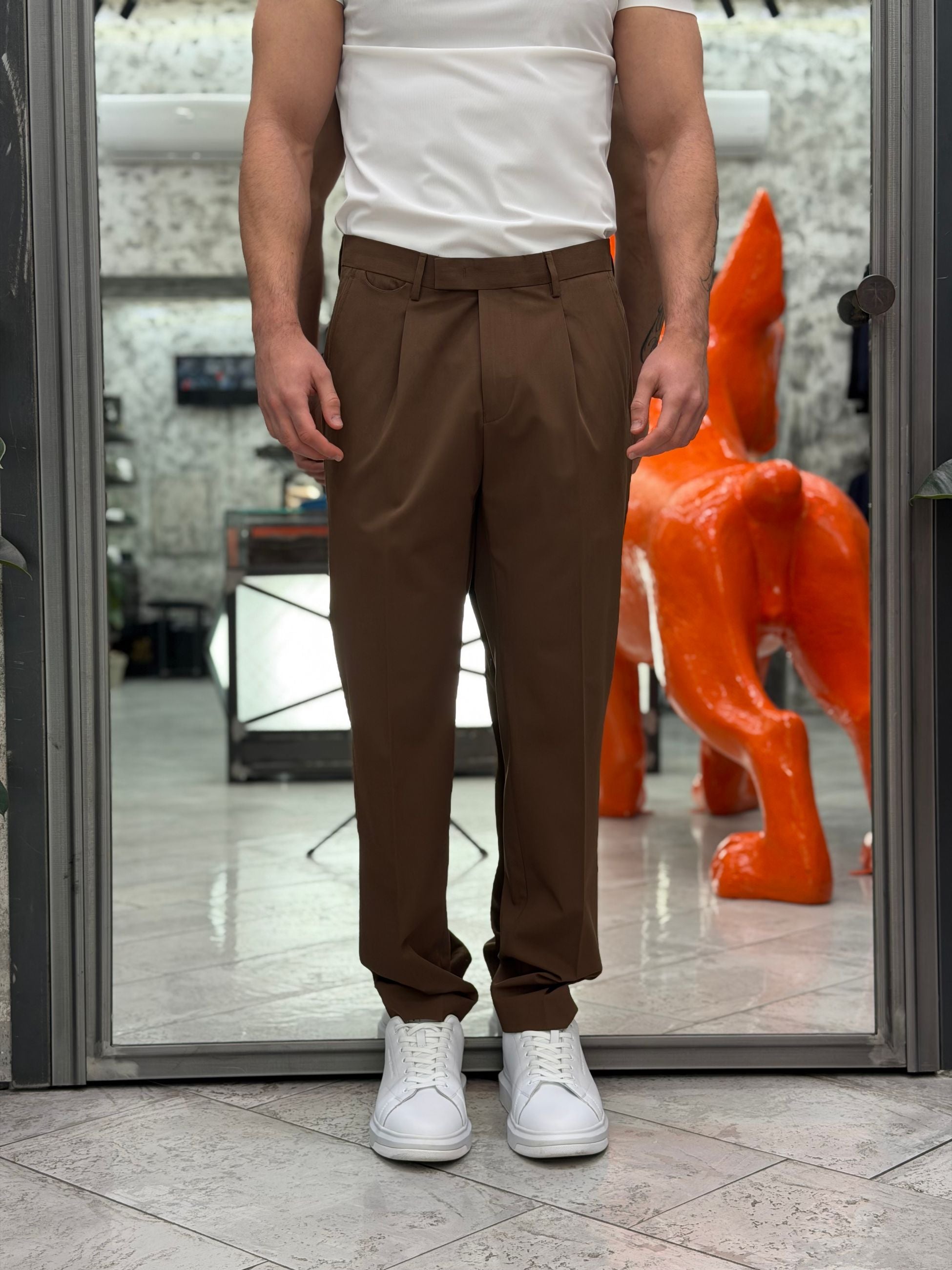 ABITO COMPLETO CON GIACCA DOPPIOPETTO E PANTALONE REGULAR ABE48SS.MOK