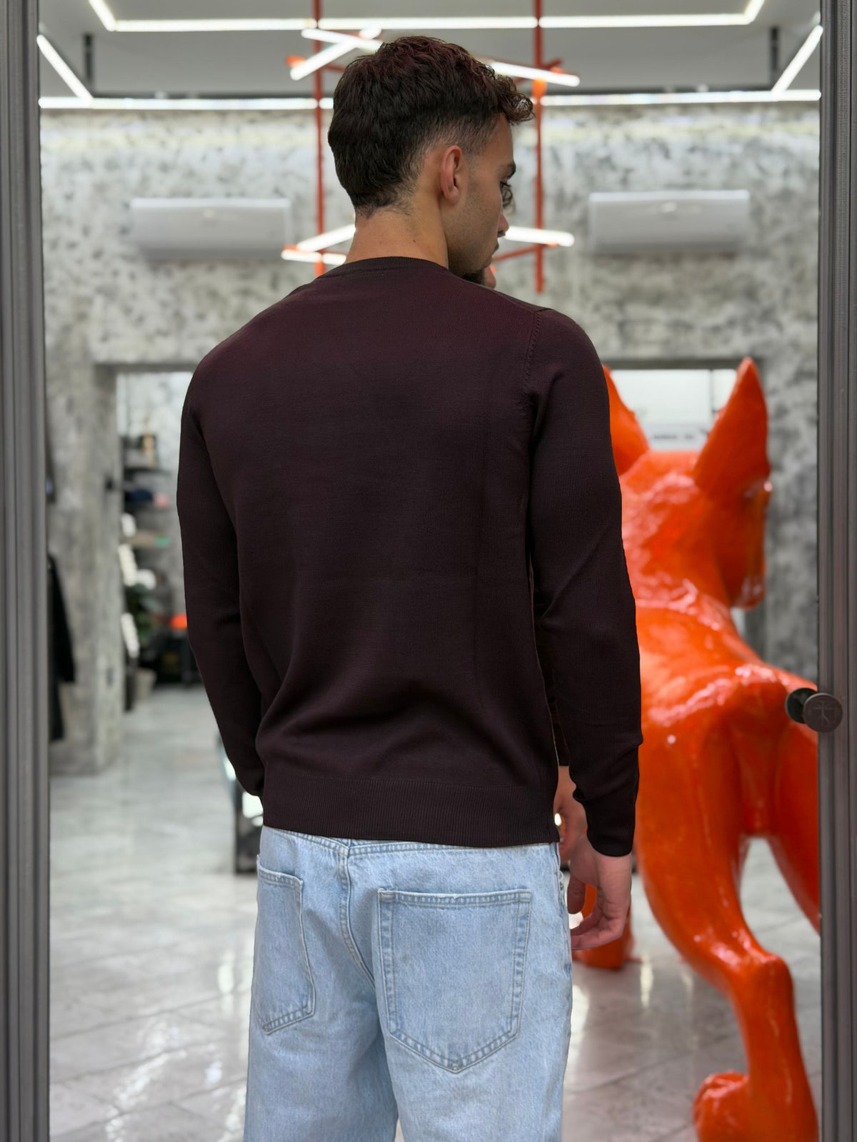 MAGLIA GIROCOLLO BASIC IN MORBIDA VISCOSA - REGULAR FIT MI3330SS.MEL