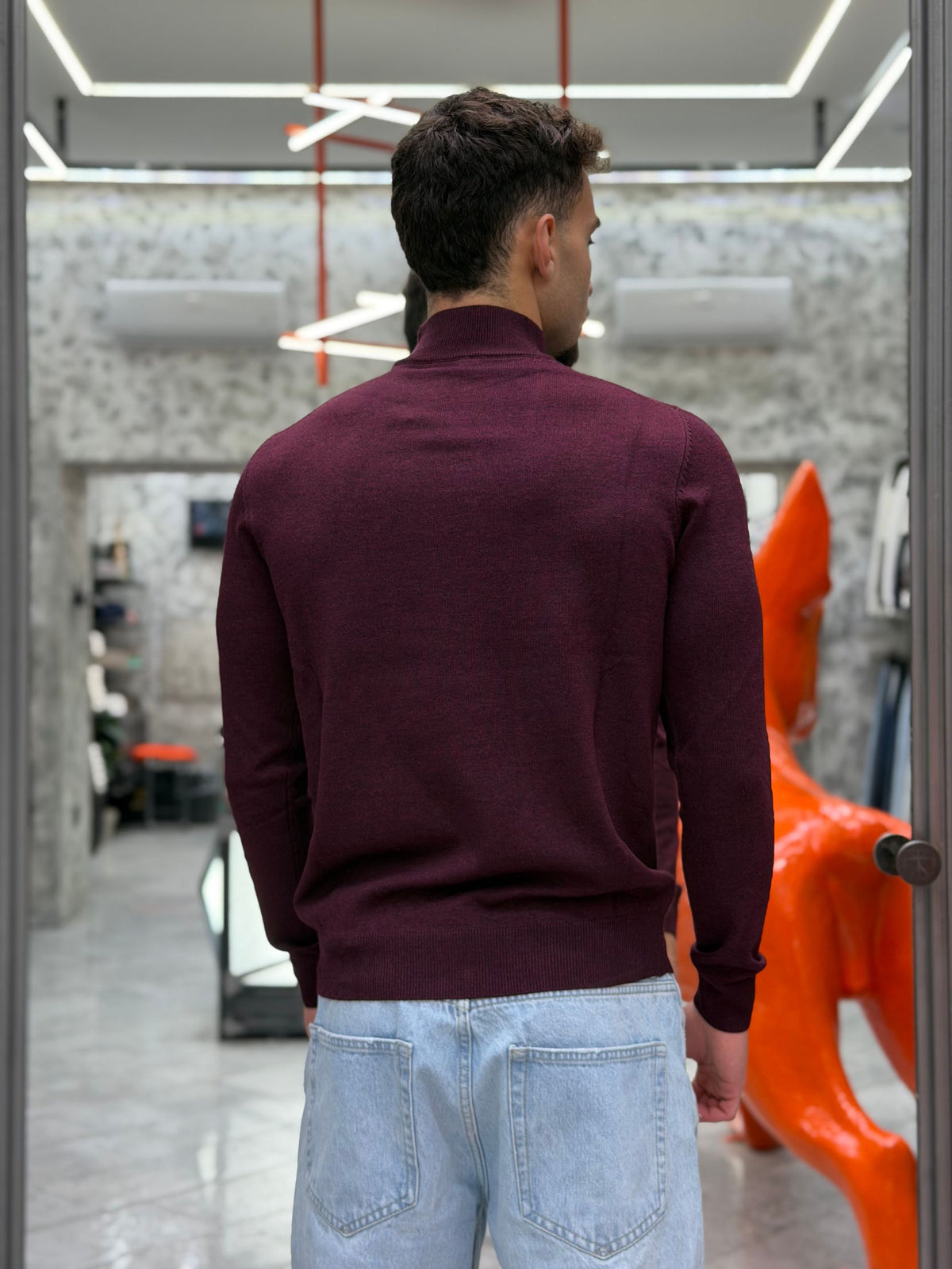MAGLIA LUPETTO BASIC IN MORBIDA VISCOSA - REGULAR FIT MI3333SS.BOR
