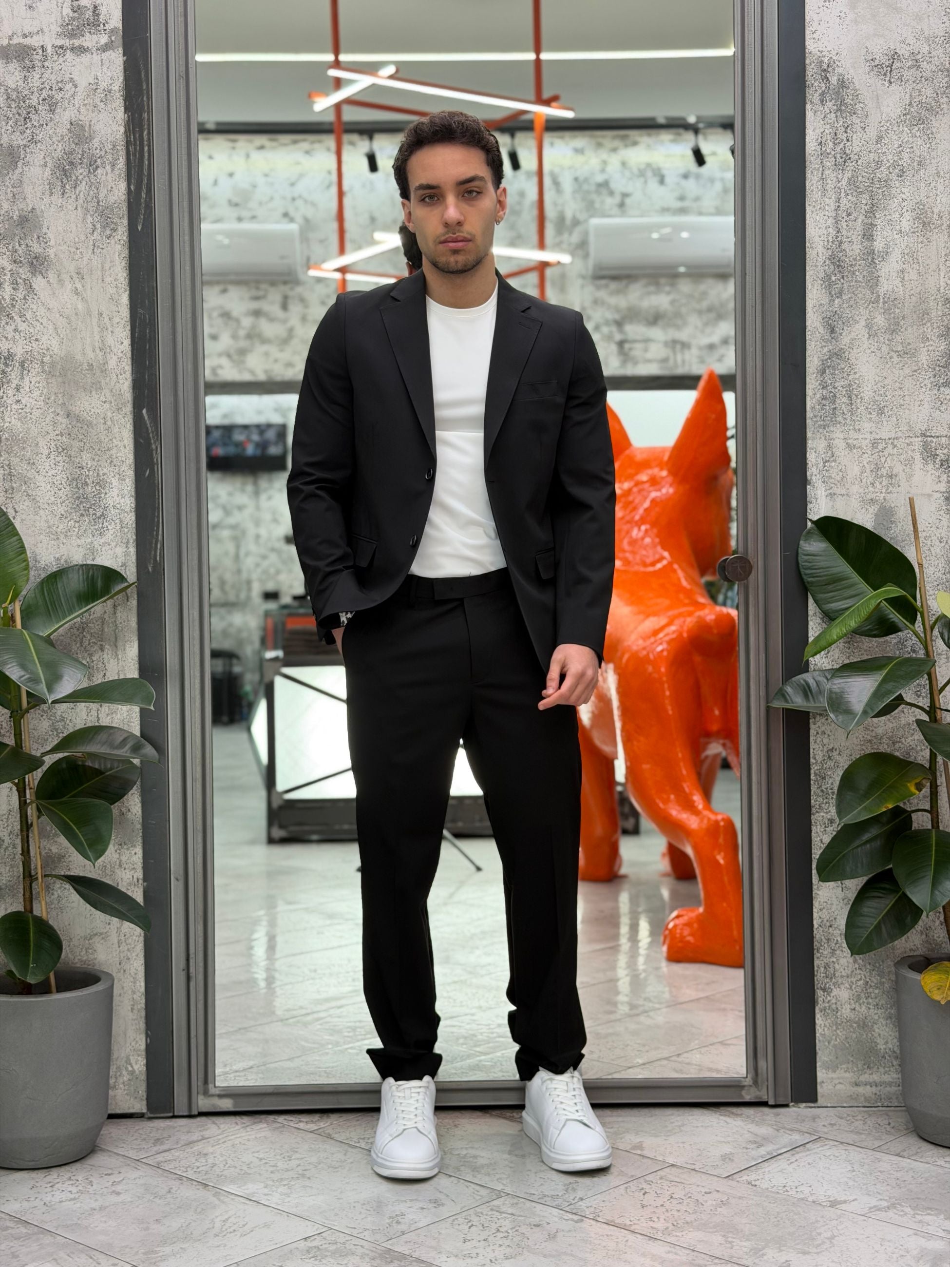 ABITO COMPLETO CON GIACCA MONOPETTO E PANTALONE REGULAR ABE47SS.NER