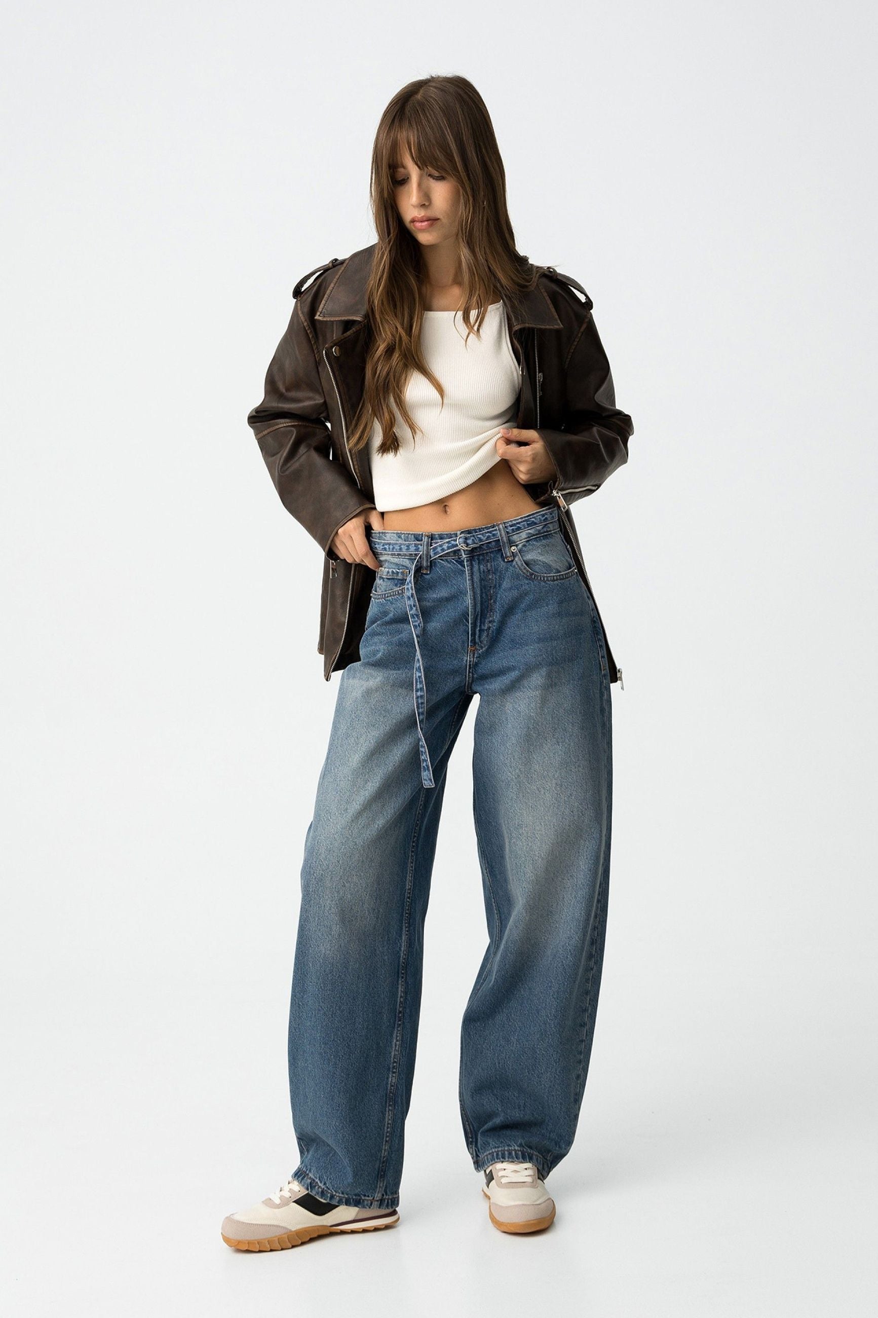 JEANS AVA_2 A VITA ALTA CON GAMBA A PALLONCINO E CINTURA RIMOVIBILE - BALLOON FIT 10062766