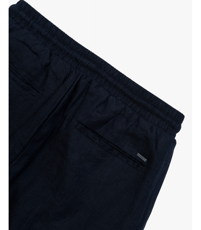 PANTALACCIO IN 100% LINO CON ACCESSORIO CATENA REMOVIBILE - REGULAR FIT FJ3270-S25.BLU