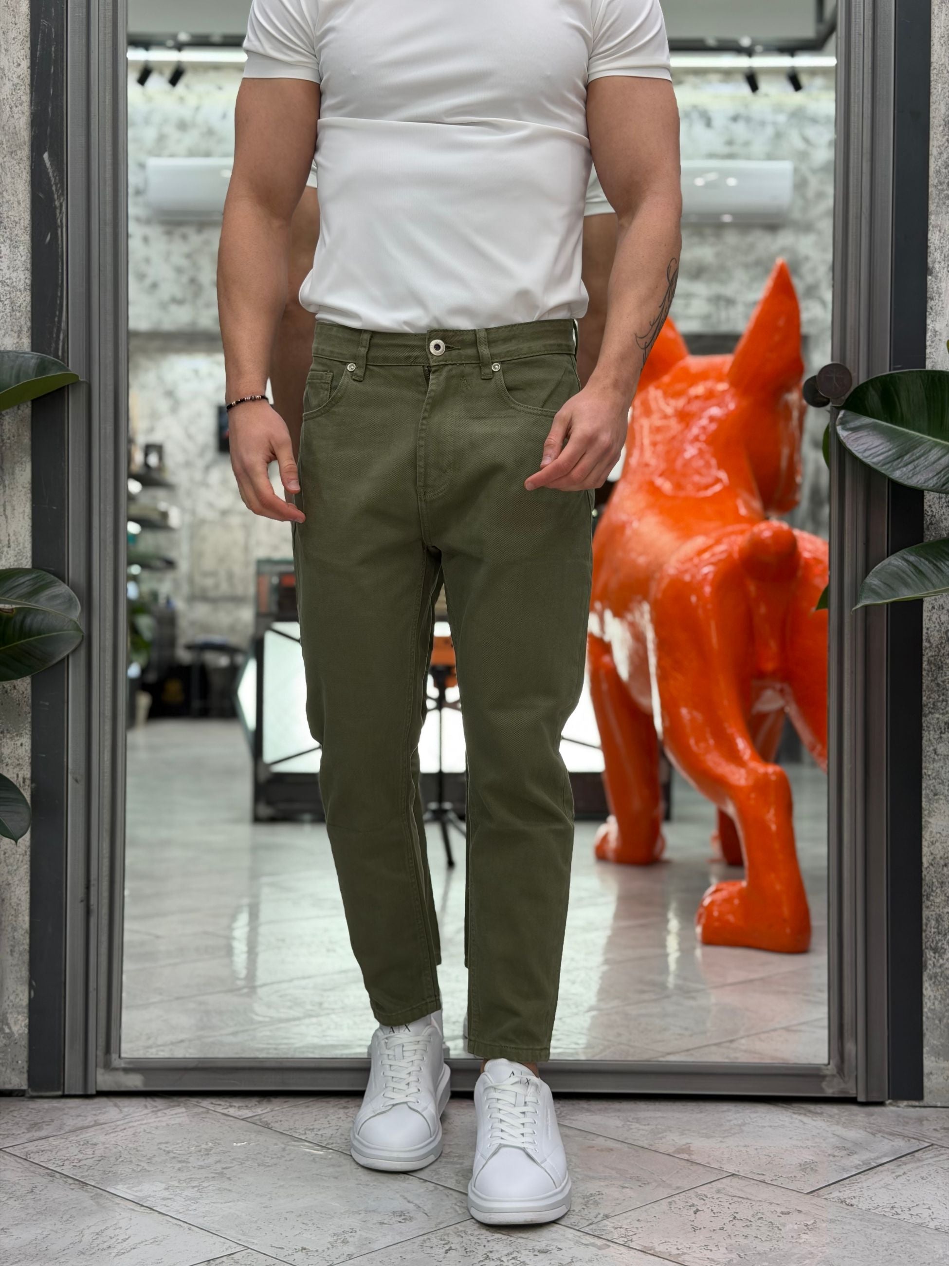 JEANS COOPER 5 TASCHE IN TELA FISSA - REGULAR CARROT FIT GL6278Q-S26.SAL