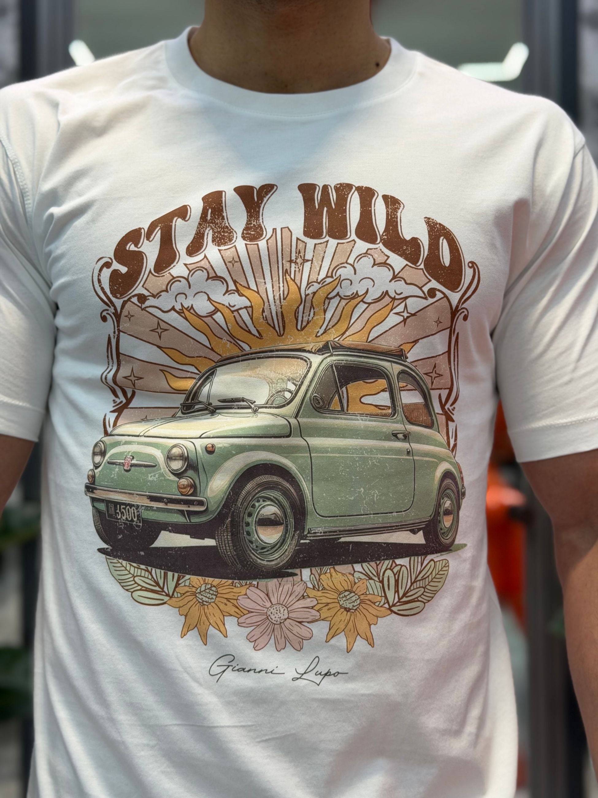 T-SHIRT IN 100% COTONE CON STAMPA 500 - REGULAR FIT GL660W