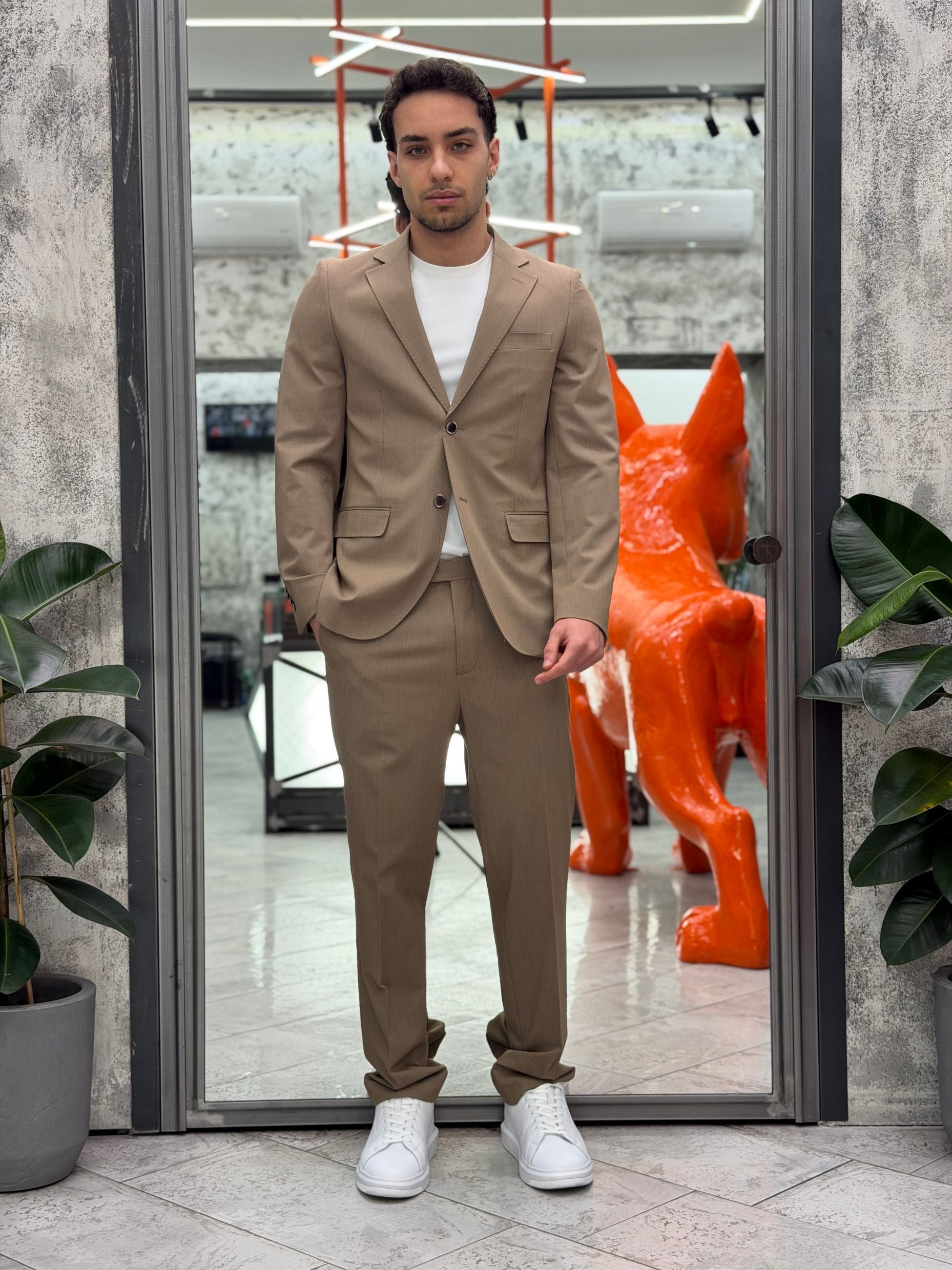ABITO COMPLETO CON GIACCA MONOPETTO E PANTALONE REGULAR ABE47SS.FAN
