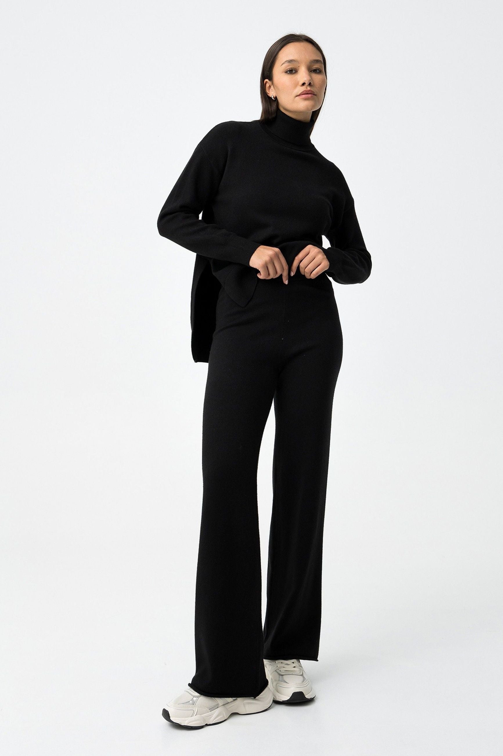 PANTALONE DA COMPLETO MAB_1B IN MAGLIA AMPIO CON ELASTICO IN VITA - COMFORT FIT 10061608.NER