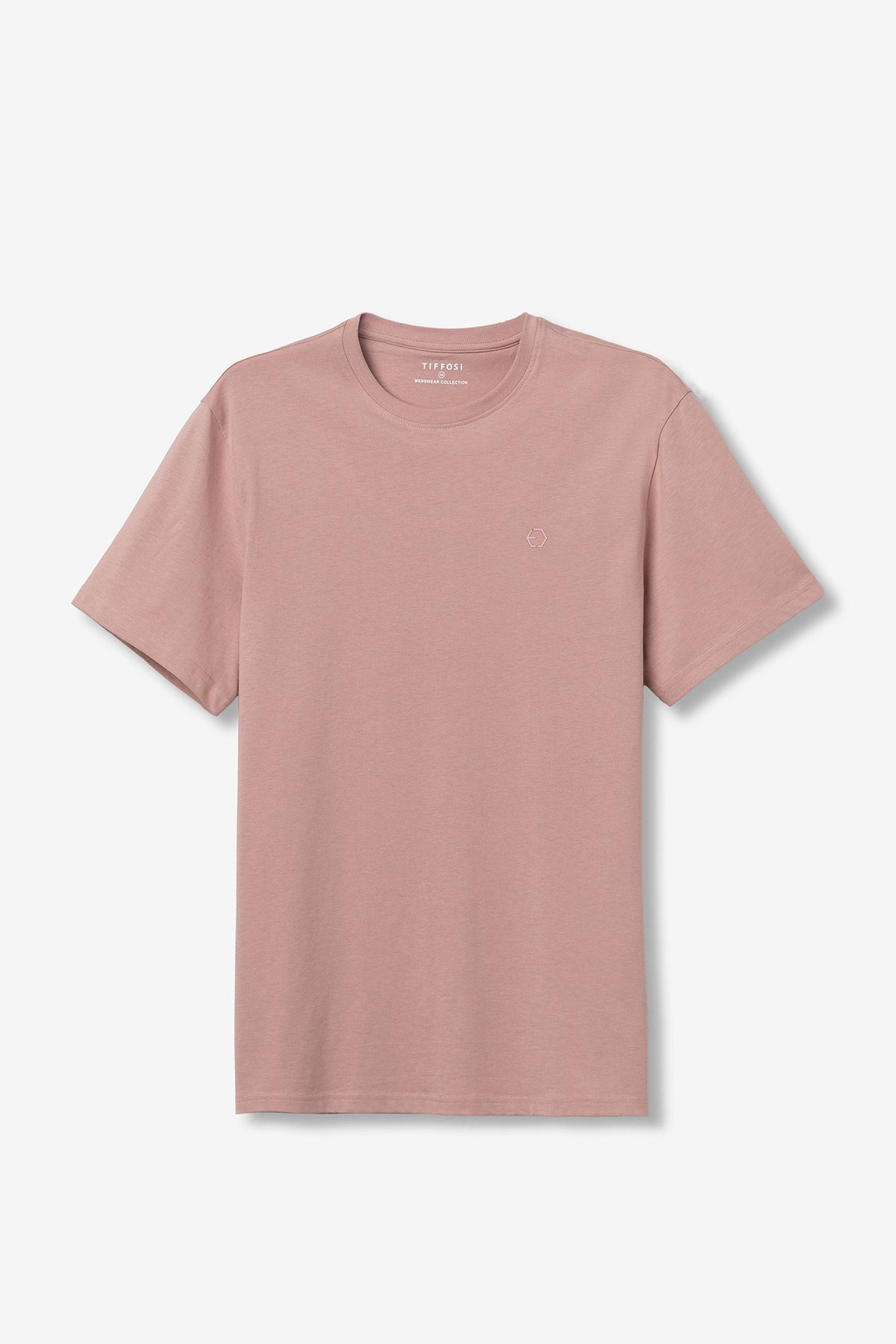 T-SHIRT BARTON BASIC IN 100% COTONE CON LOGO LATO CUORE - REGULAR FIT 10048304.ROSA