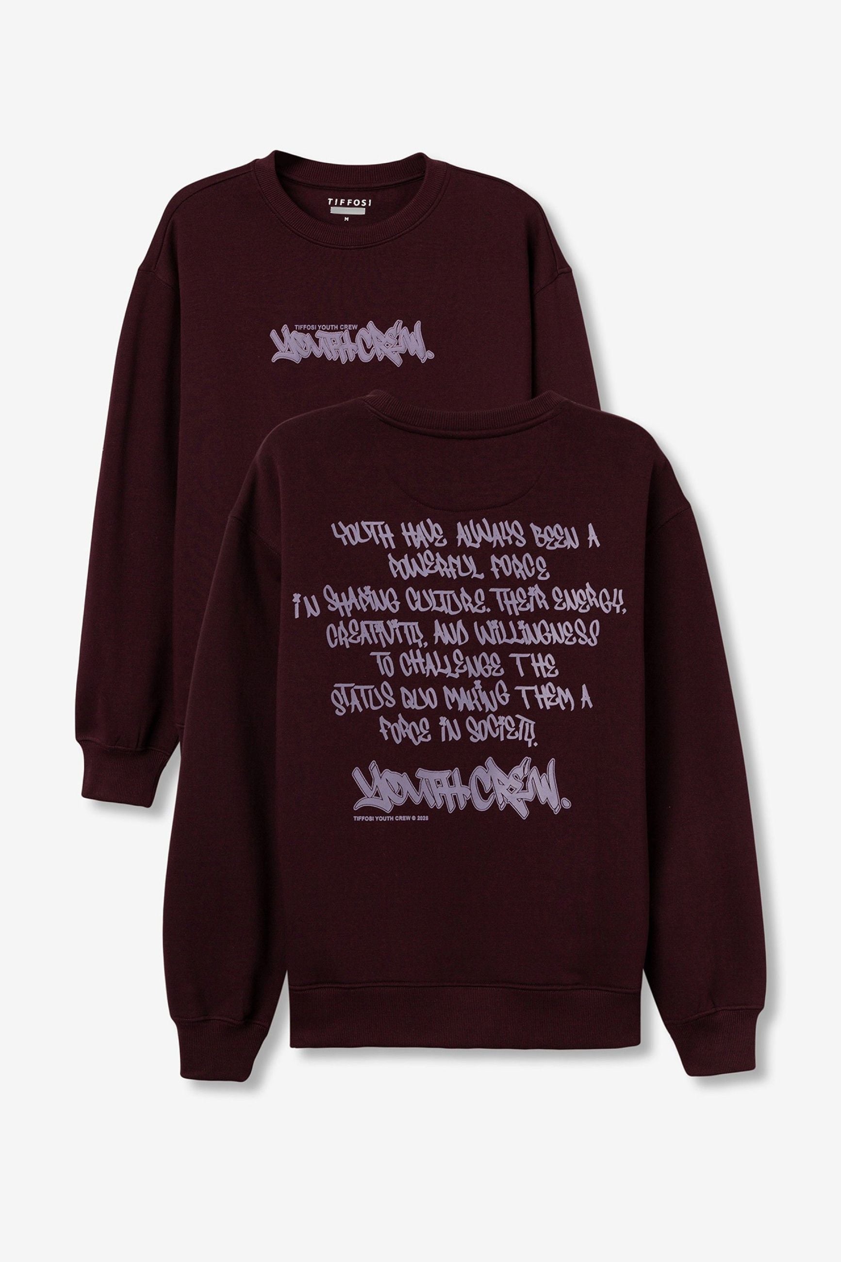 FELPA RIDLEY CON STAMPE GRAFICHE FRONTE/RETRO 10061532.BOR