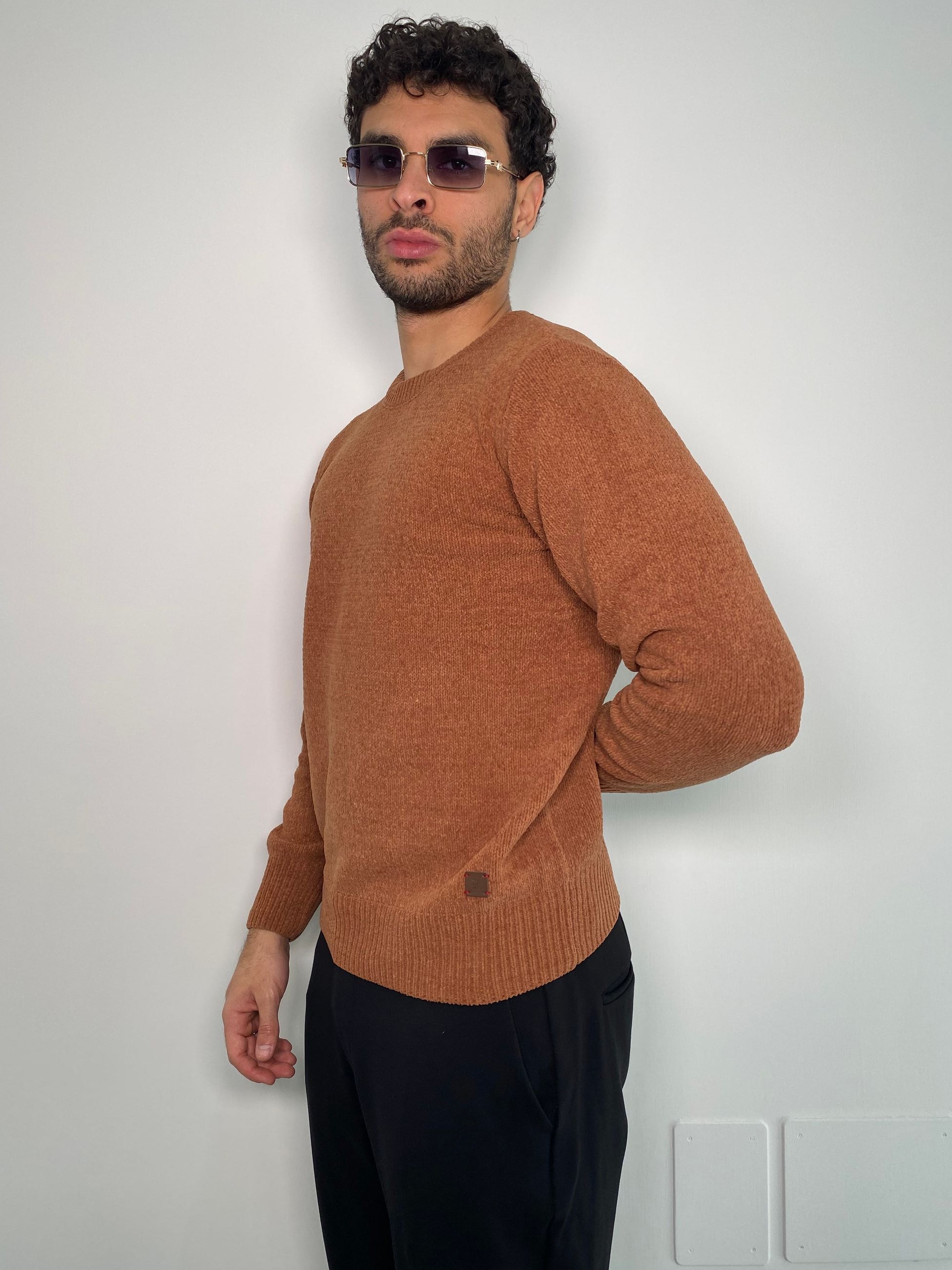 MAGLIA GIROCOLLO BASIC IN MORBIDA CINIGLIA - SLIM FIT