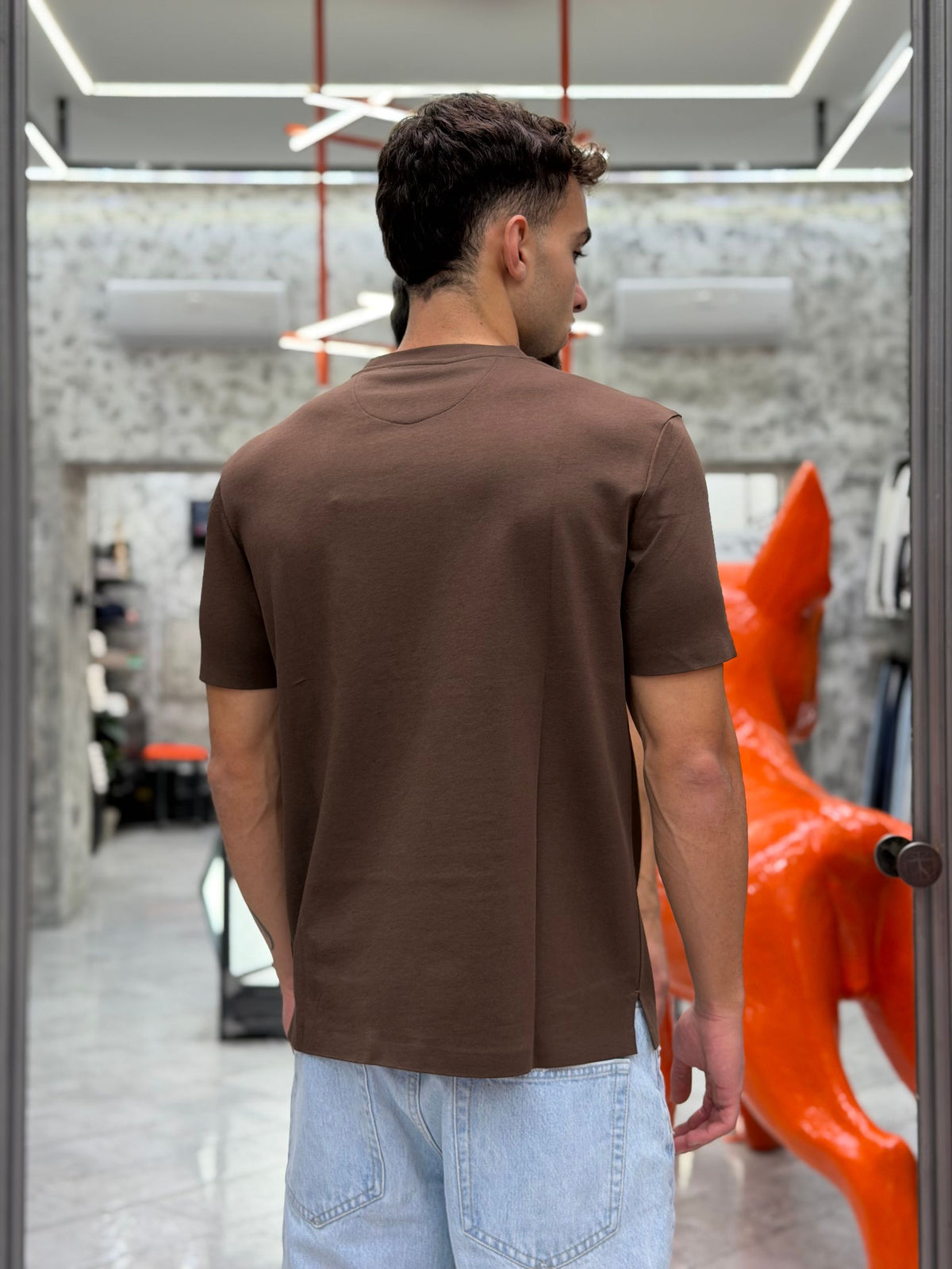 T-SHIRT NO STIRO IN TESSUTO SUPER STRETCH - SLIM FIT MK2910095.MOR