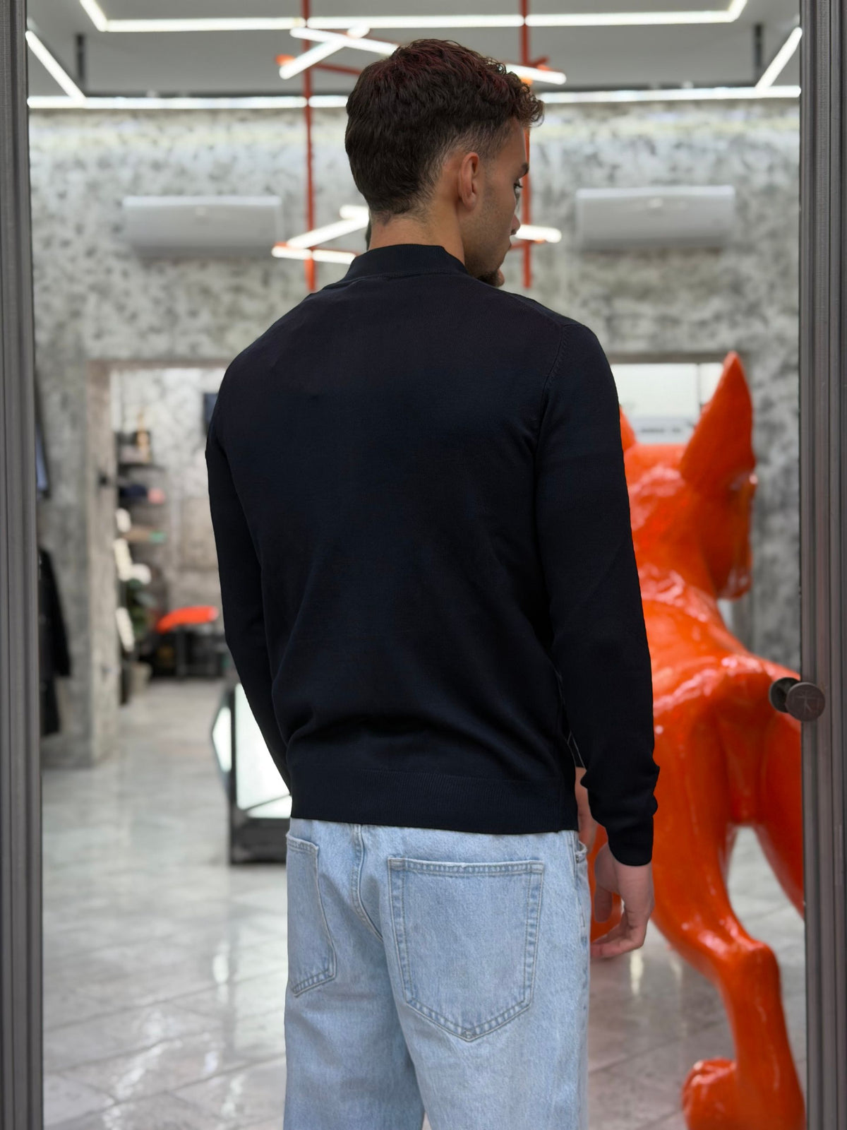 MAGLIA APERTA FULL ZIP BASIC IN MORBIDA VISCOSA - REGULAR FIT MI3370SS.BLU