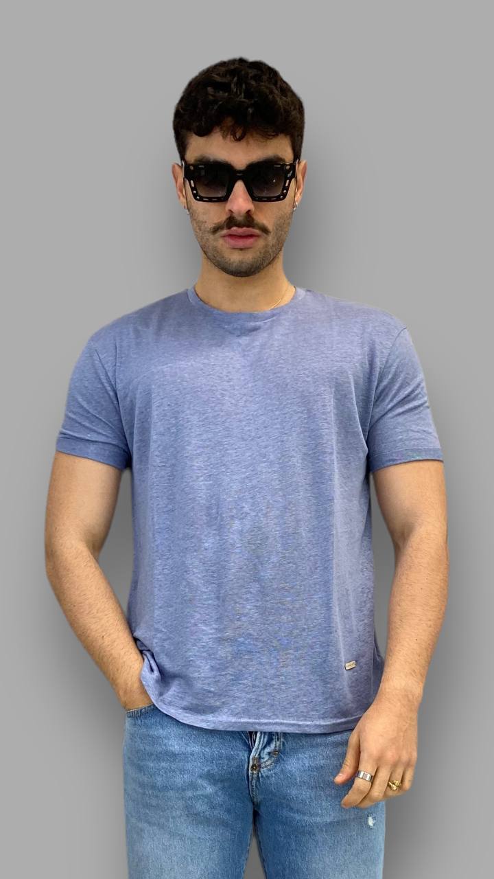 T-SHIRT BASIC IN 100% LINO - REGULAR FIT