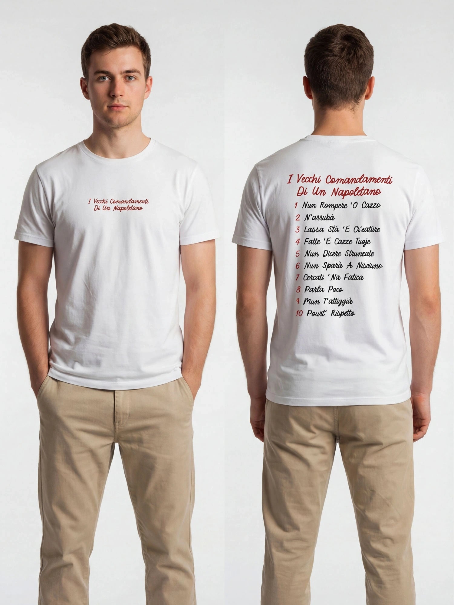 T-SHIRT IN PURO COTONE CON STAMPA VECCHI COMANDAMENTI - REGULAR FIT M-261176
