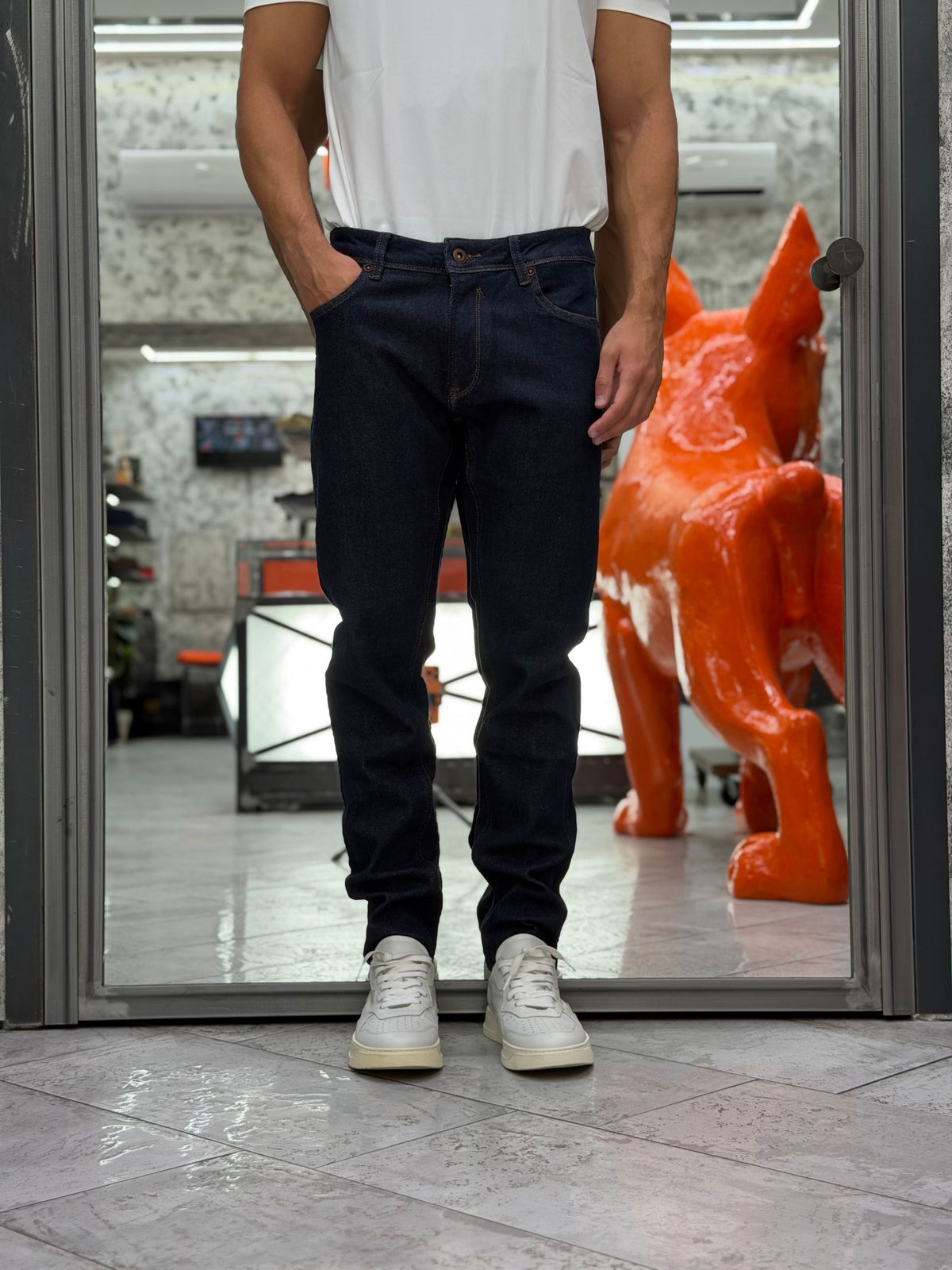 JEANS BRUCE ZERO WASH IN TELA ELASTICIZZATA - REGULAR SLIM FIT GL6527Q