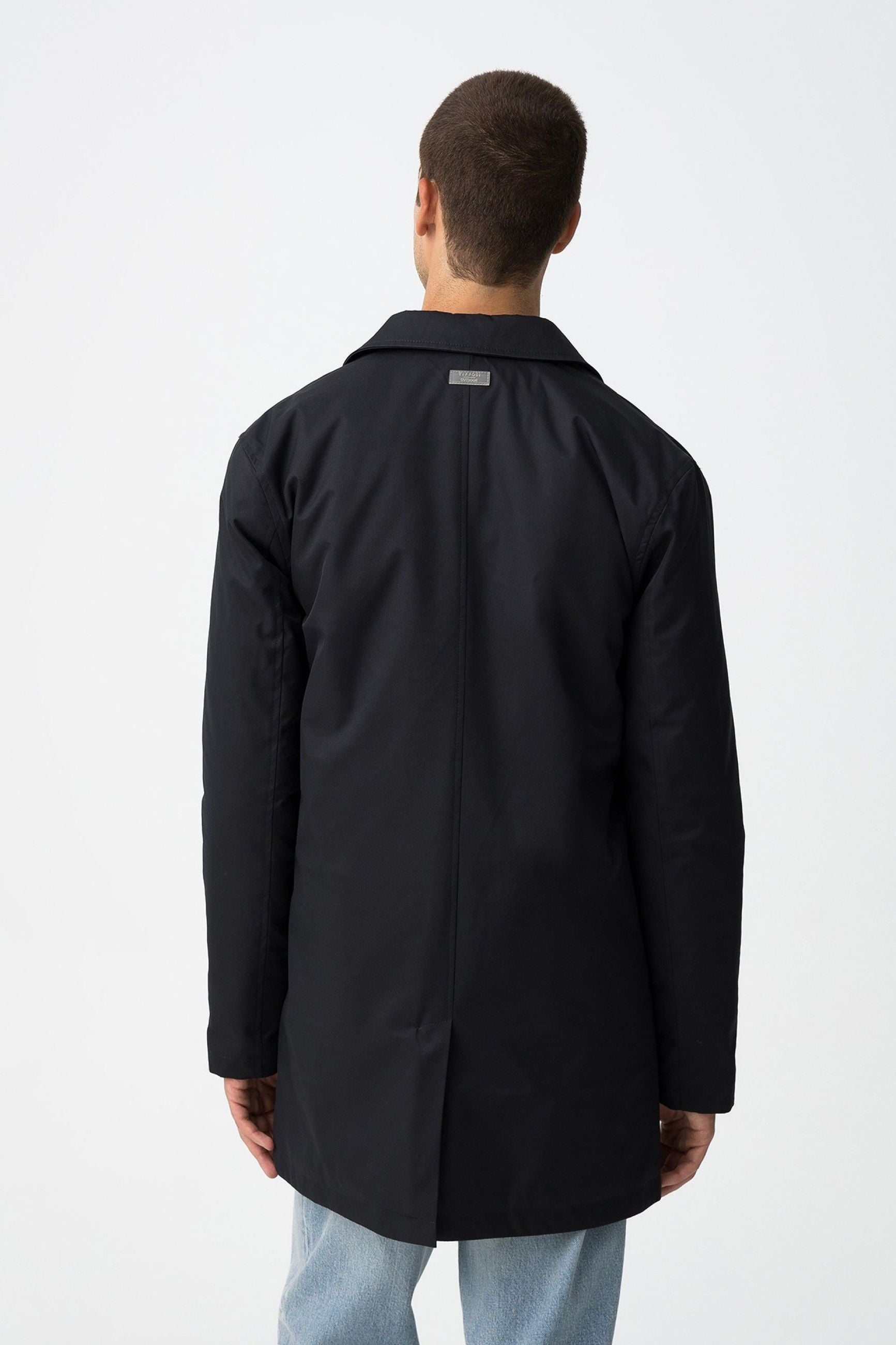 TRENCH PANAMA' ANTIPIOGGIA CON CHIUSURA ZIP E BOTTONI AUTOMATICI - REGULAR FIT 10062557.BLU