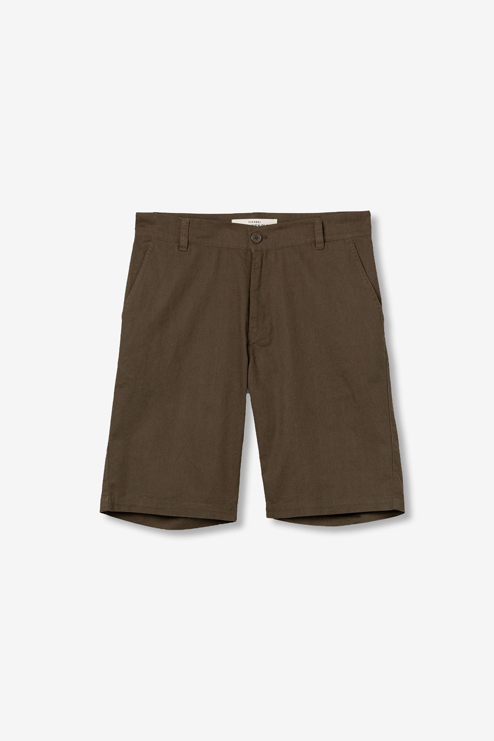 BERMUDA HUDSON IN MISTO LINO/COTONE - REGULAR FIT 10064834.MOR