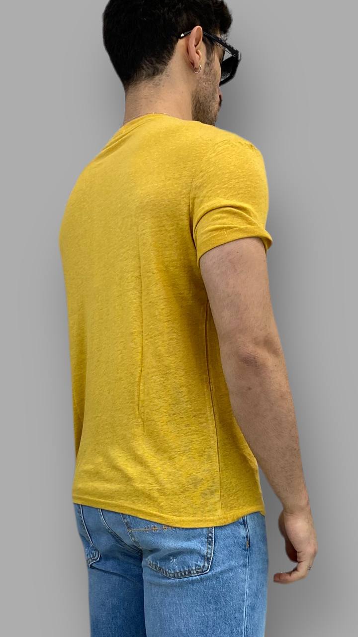 T-SHIRT BASIC IN 100% LINO - REGULAR FIT