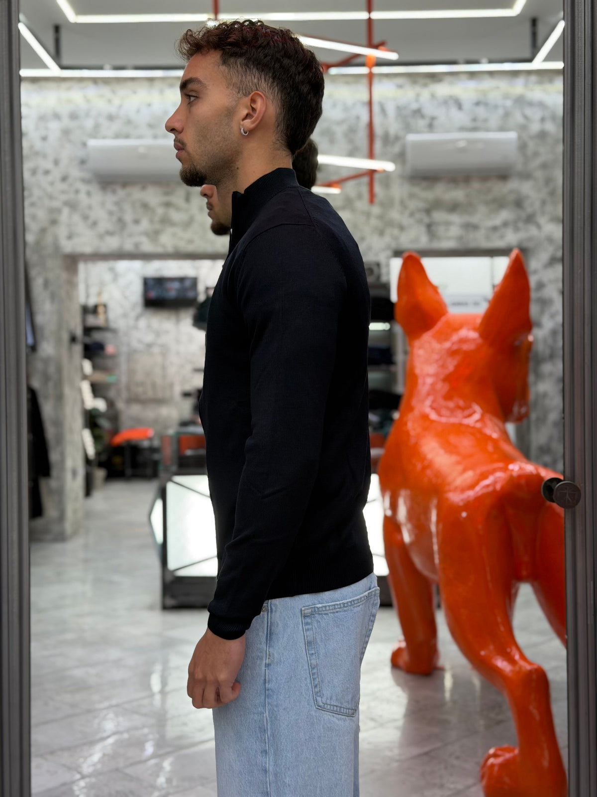 MAGLIA APERTA FULL ZIP BASIC IN MORBIDA VISCOSA - REGULAR FIT MI3370SS.BLU