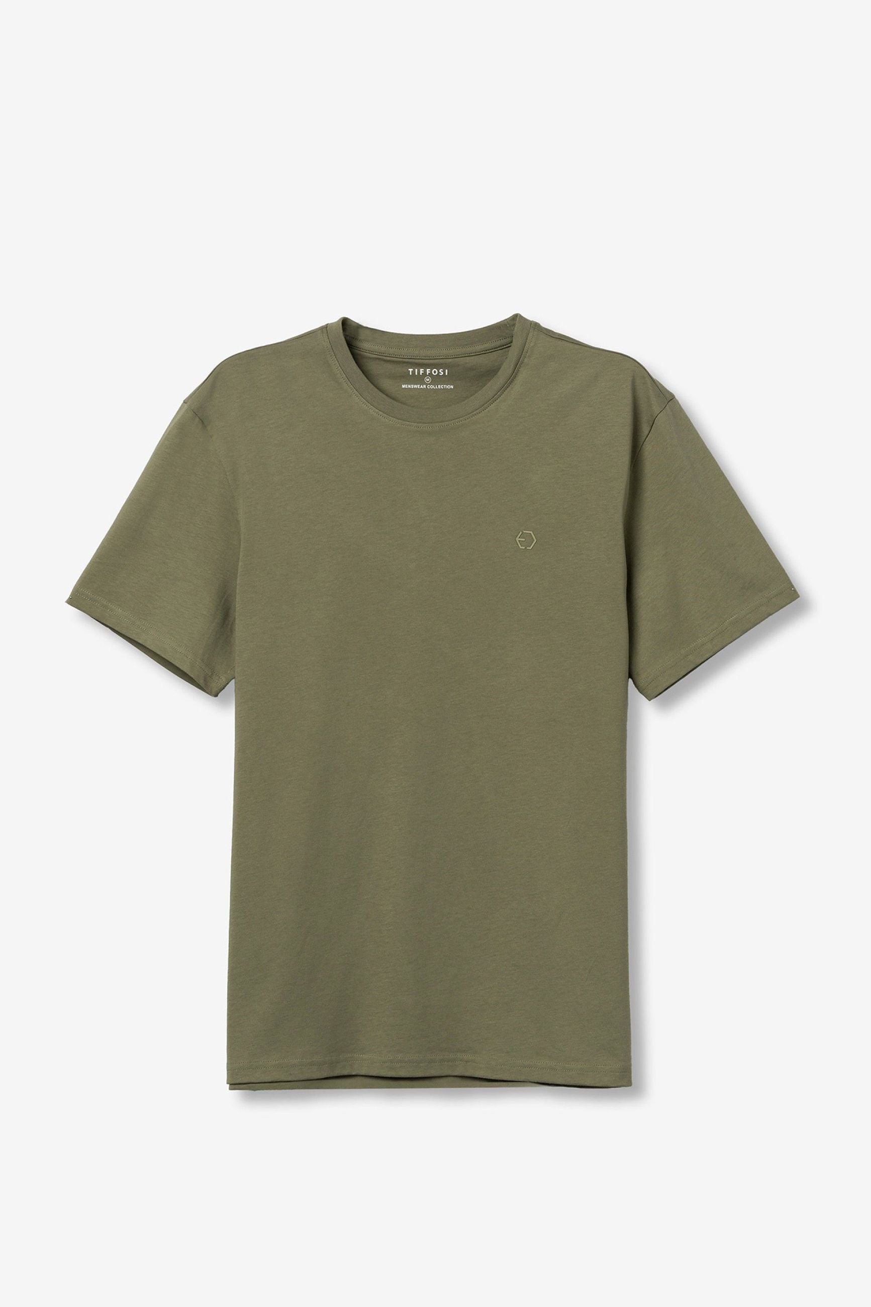 T-SHIRT BARTON BASIC IN 100% COTONE CON LOGO LATO CUORE - REGULAR FIT 10048304.MEL
