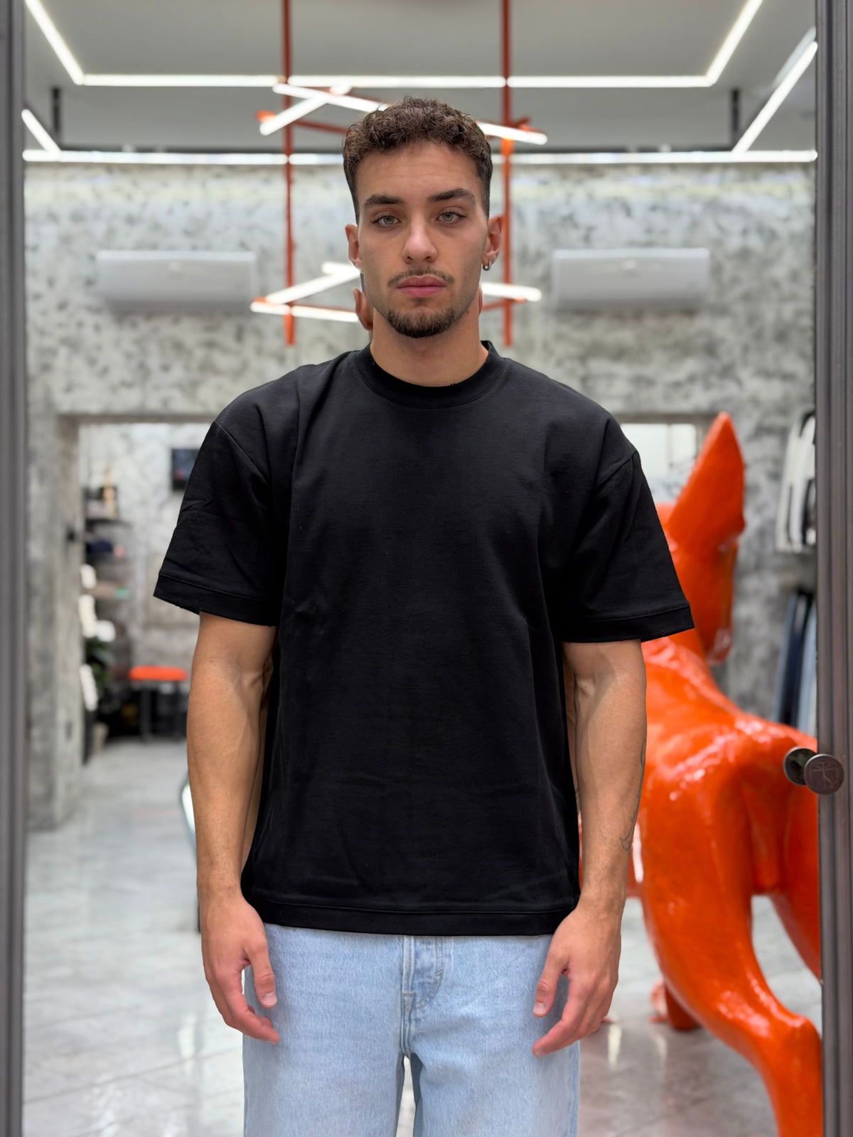 T-SHIRT BASIC IN 100% COTONE - REGULAR FIT TI3492SS.NER