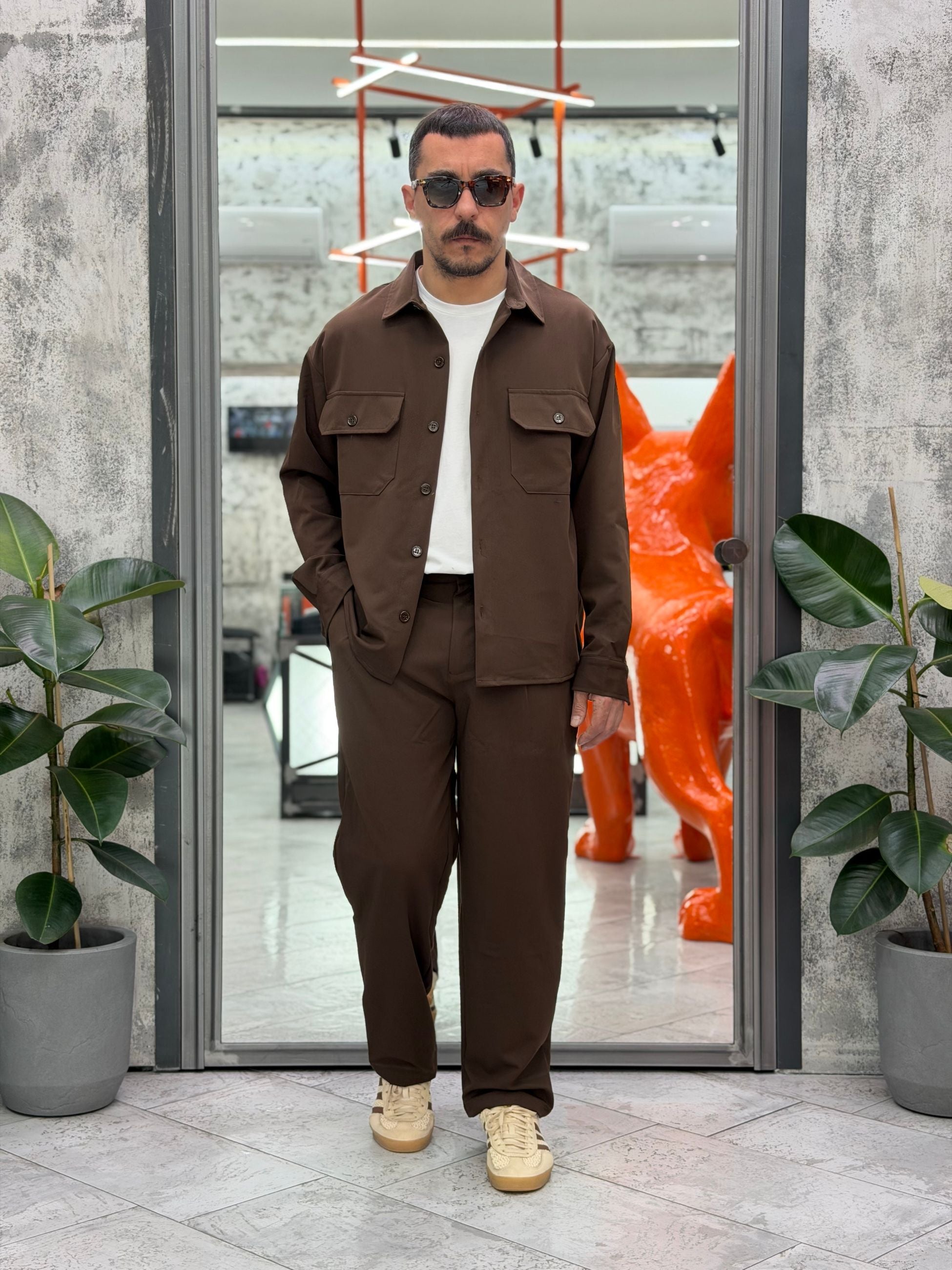 COORDINATO IBIZA CON OVERSHIRT E PANTALONE RELAXED CORIBZ.MOR