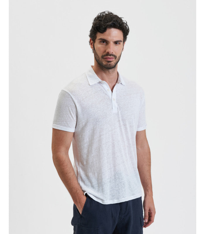 POLO 3 BOTTONI IN 100% LINO - REGULAR FIT GL1083F-S25.BIA