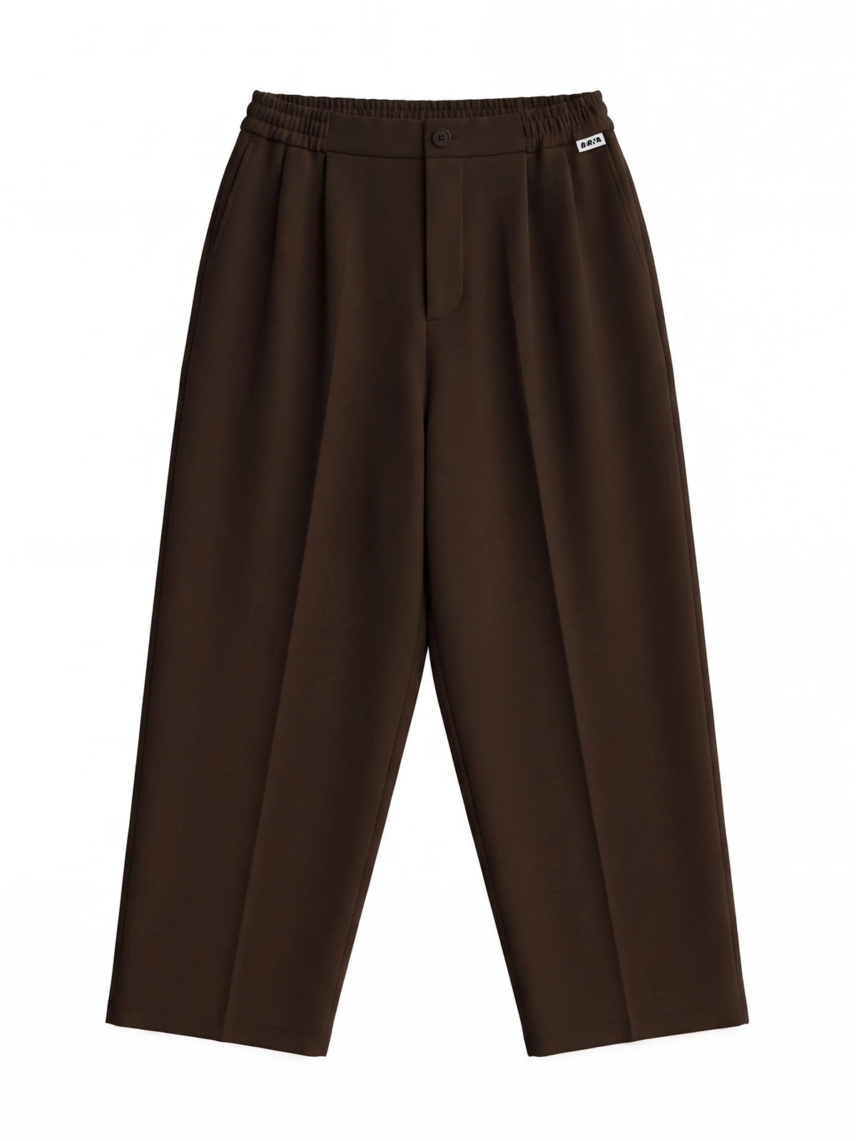 PANTALONE IN MODAL CON DOPPIA PINCES FRONTALE ED ELASTICO IN VITA - JAPAN FIT M-262058.MOR