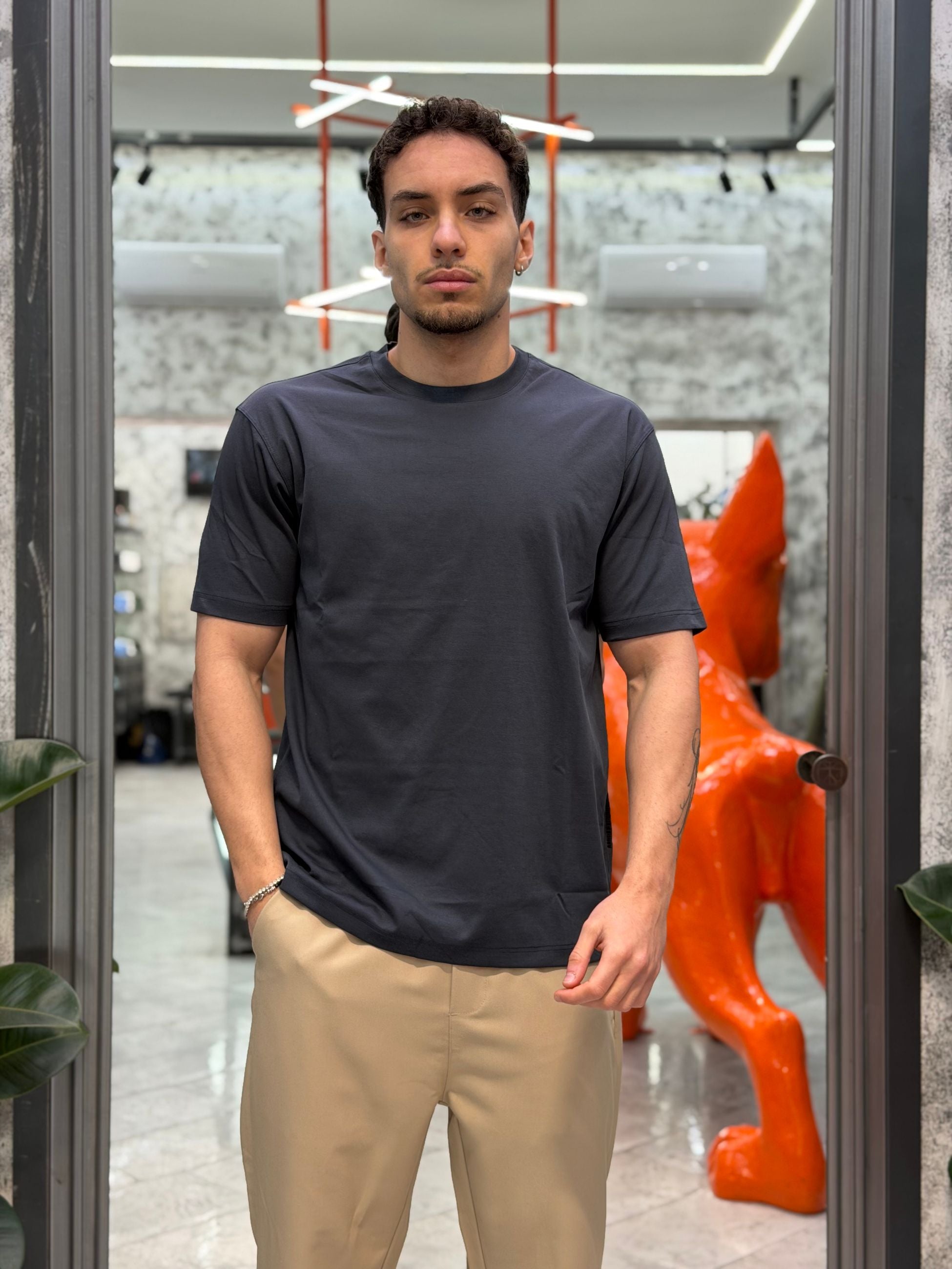 T-SHIRT BASIC SEMI OVERSIZE GLW017TB.BLU