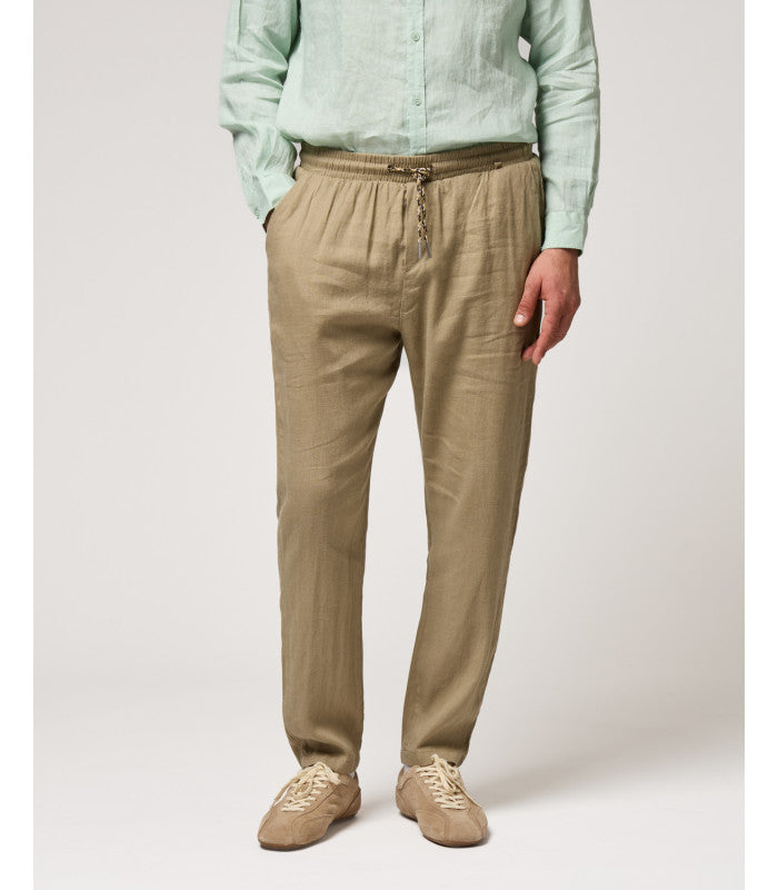 PANTALACCIO IN 100% LINO CON ACCESSORIO CATENA REMOVIBILE - REGULAR FIT FJ3270-S25.CAM