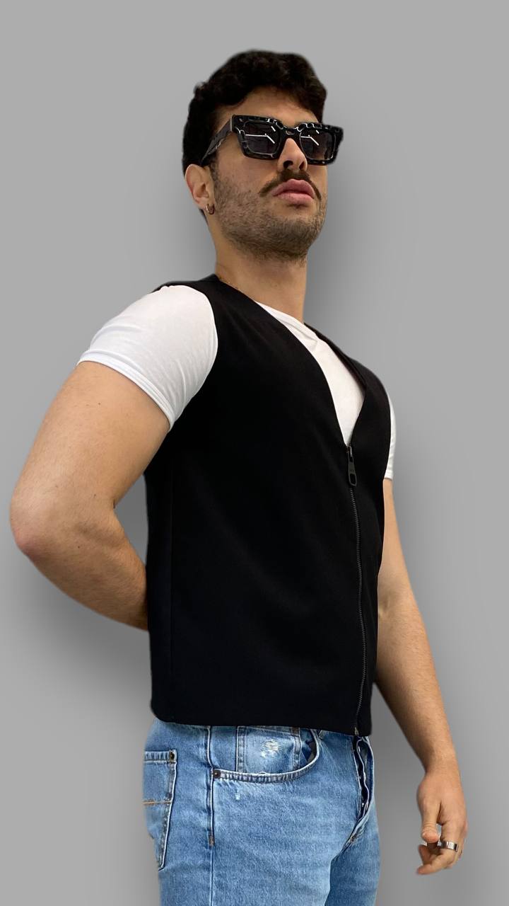 GILET CON CHIUSURA ZIP - SLIM FIT