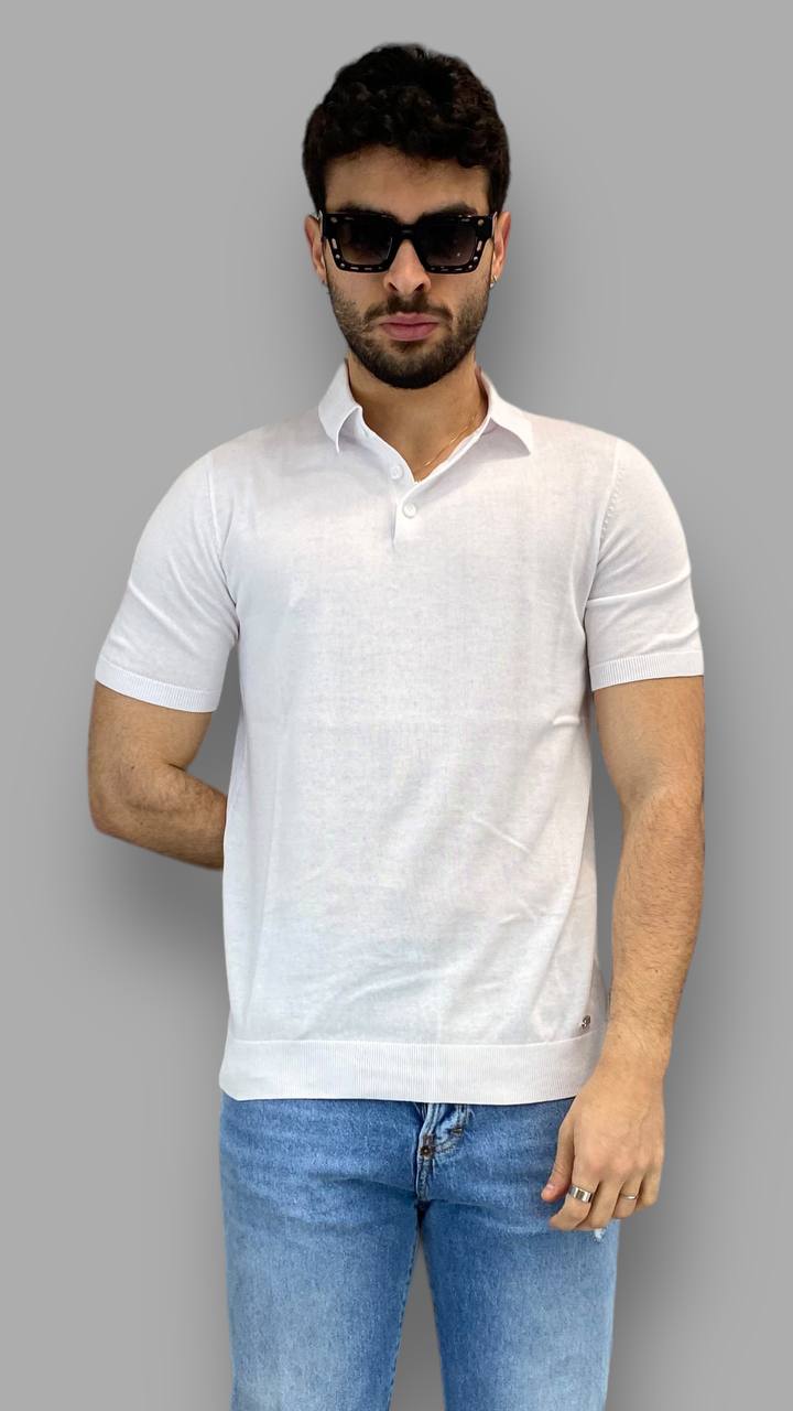 POLO BASIC IN FILO MANICA CORTA CON MANICHE E VITA ELASTICIZZATE - REGULAR FIT