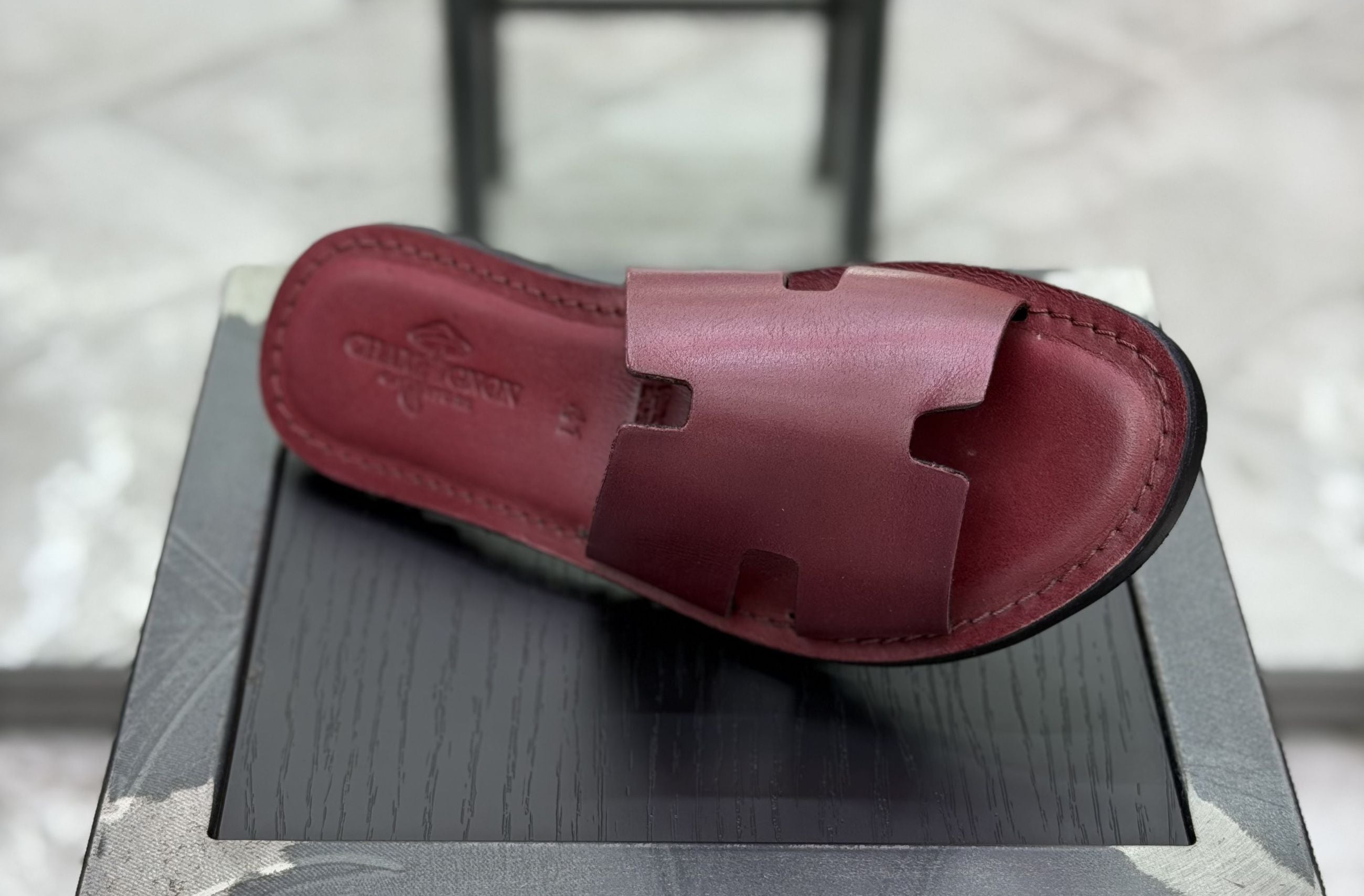 SANDALO IN PELLE MODELLO HERMES SANH25.BOR