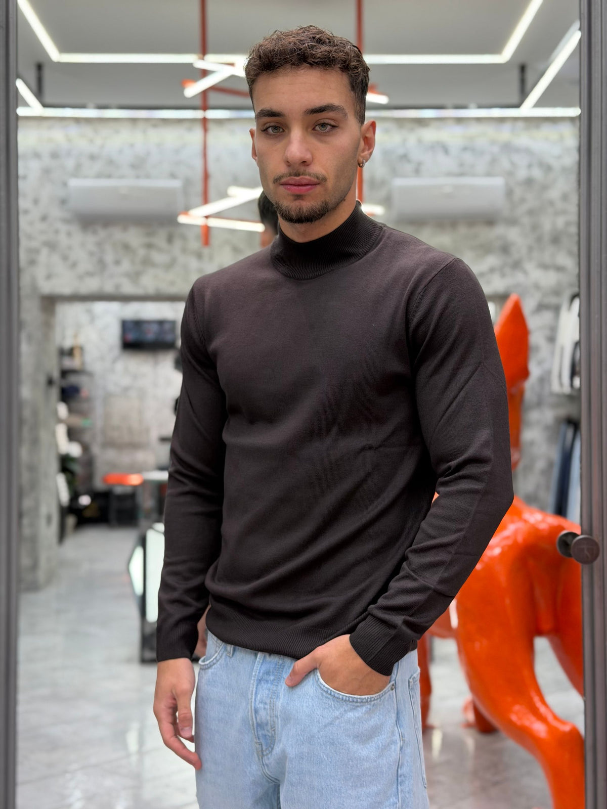 MAGLIA LUPETTO BASIC IN MORBIDA VISCOSA - REGULAR FIT MI3333SS.MOR