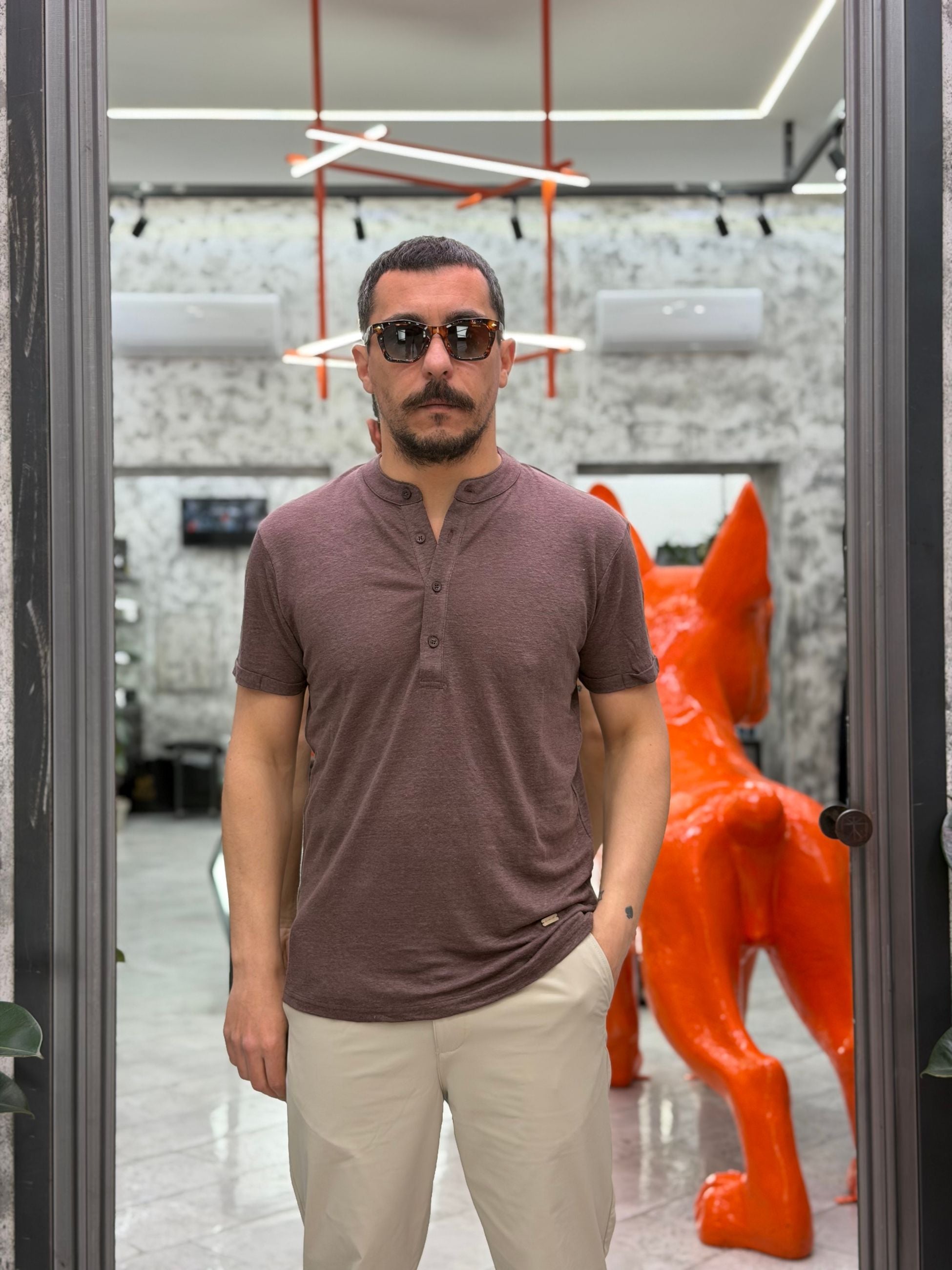 T-SHIRT MODELLO SERAFINO IN 100% PURO LINO - REGULAR FIT GL525L-S26.CIO