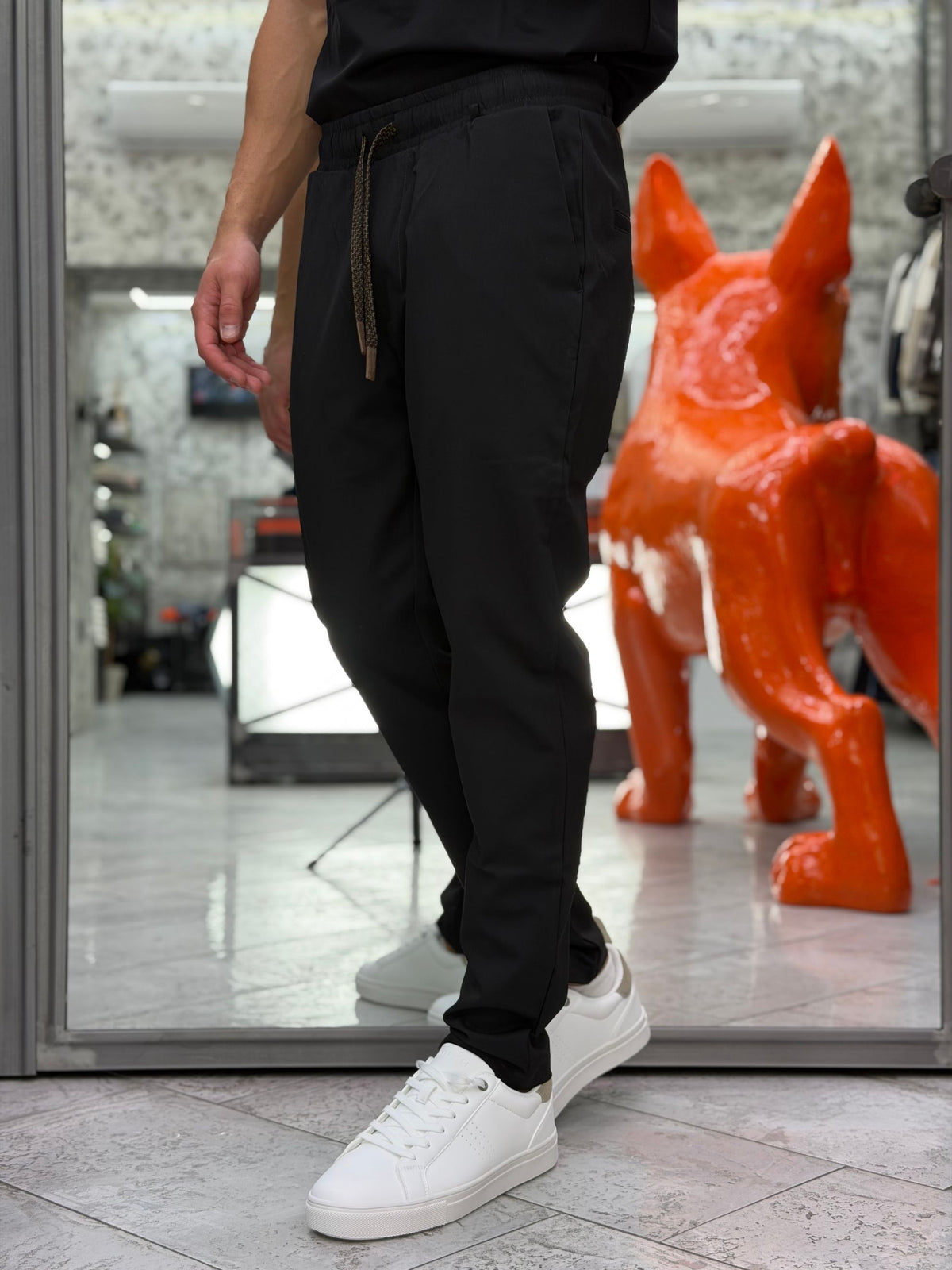 PANTALACCIO LEONARD IN TESSUTO ELEGANTE ELASTICIZZATO - REGULAR FIT GL5107BD-F26.NER