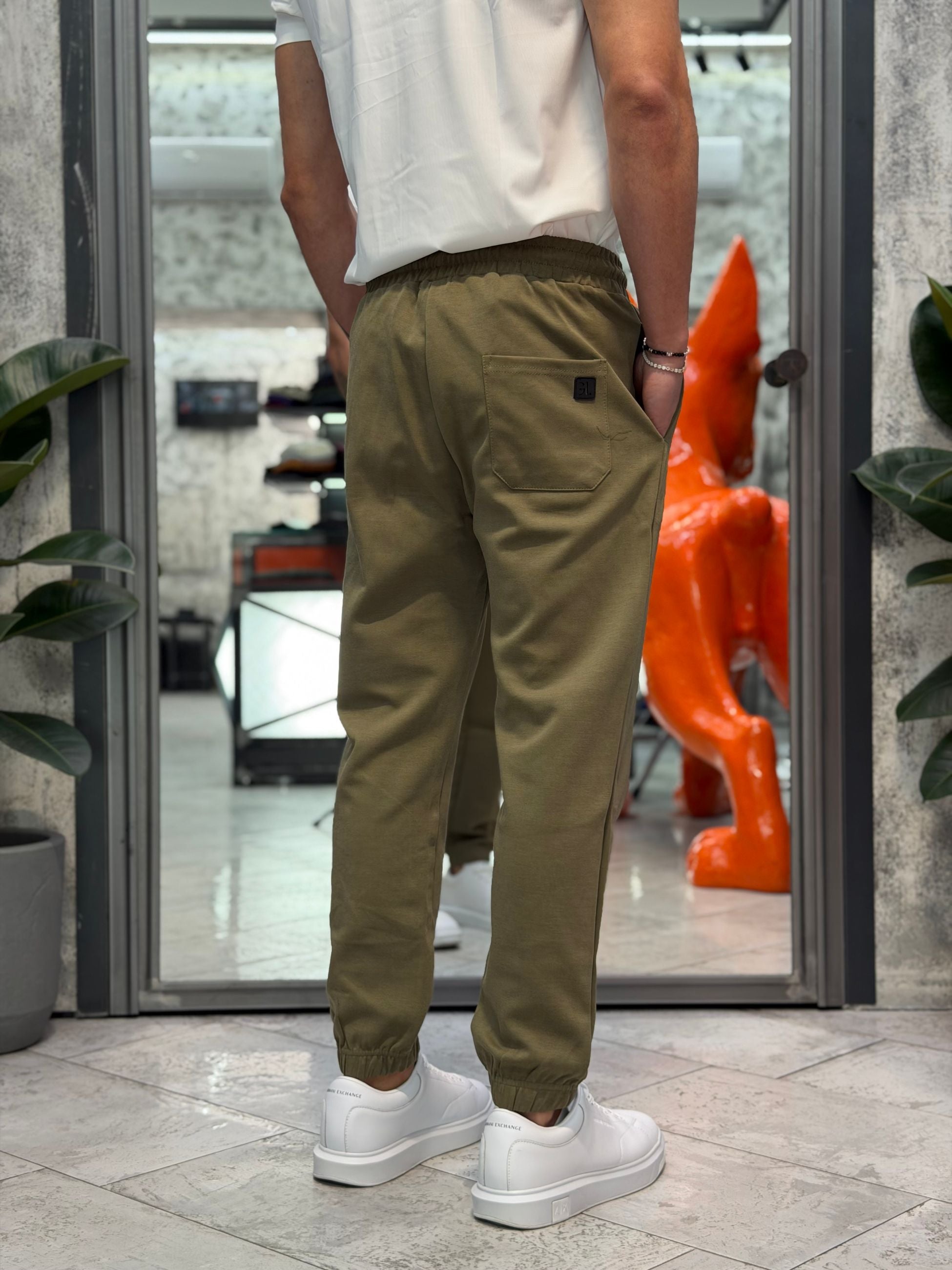 PANTALONE IN FELPA GARZATA CON COULISSE IN VITA ED ELASTICO AL FONDO - REGULAR FIT GL2126F-S26.VMIL
