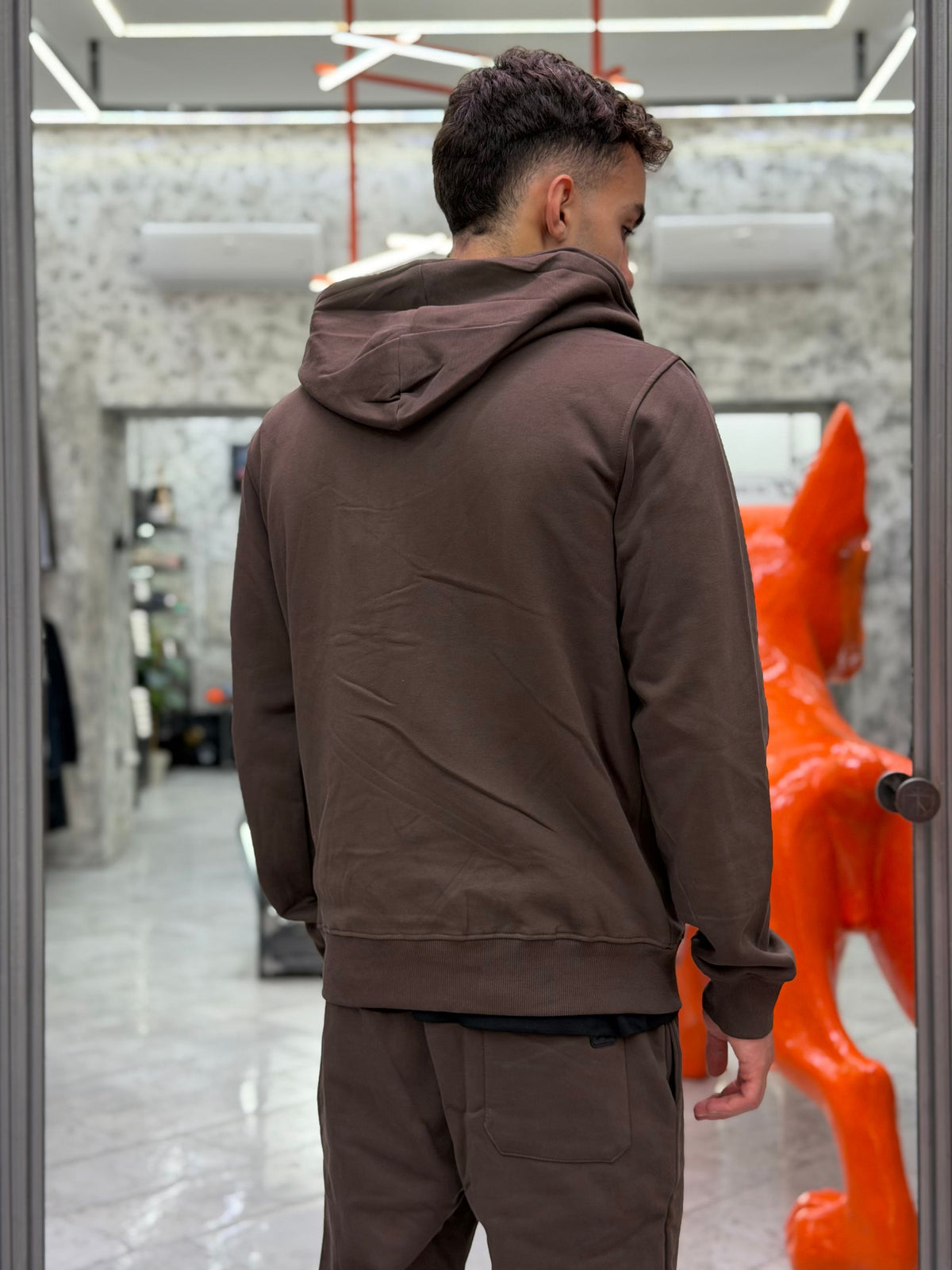 FELPA APERTA CON ZIP E CAPPUCCIO  - REGULAR FIT GL2243F-F26.COF