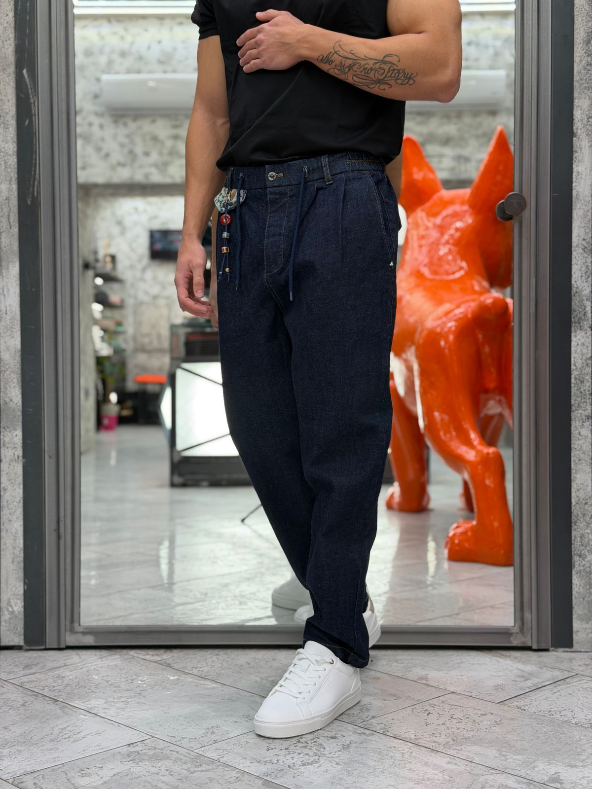 JEANS ZERO WASH TASCA AMERICA CON TASCA SUL RETRO FANTASIA - JAPAN FIT M-262337
